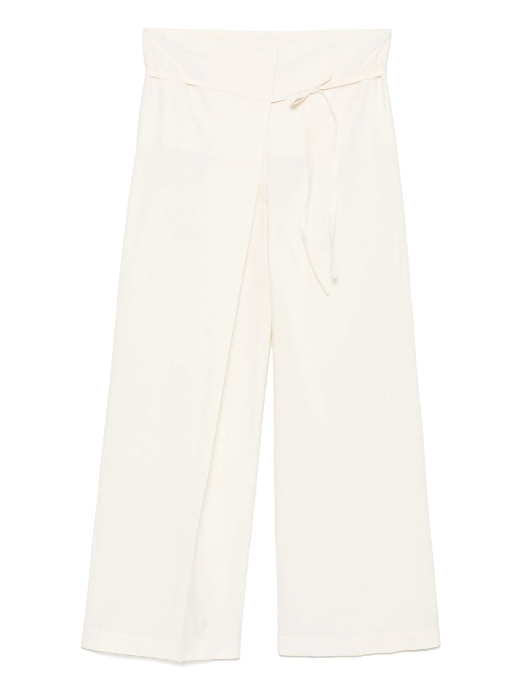 Sculptural cotton blend trousers