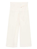 Sculptural cotton blend trousers