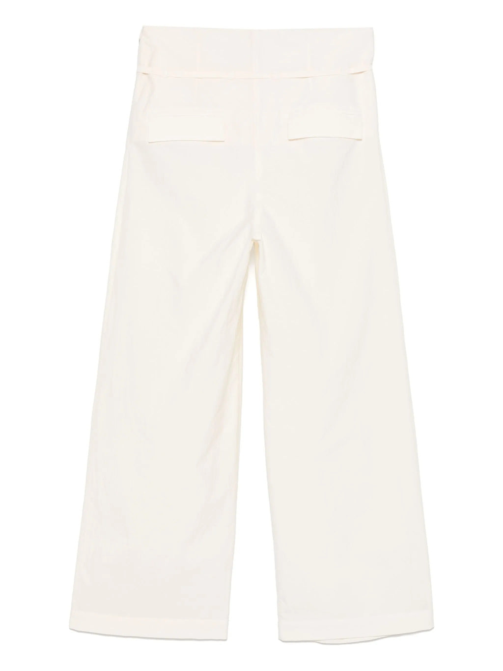 Sculptural cotton blend trousers
