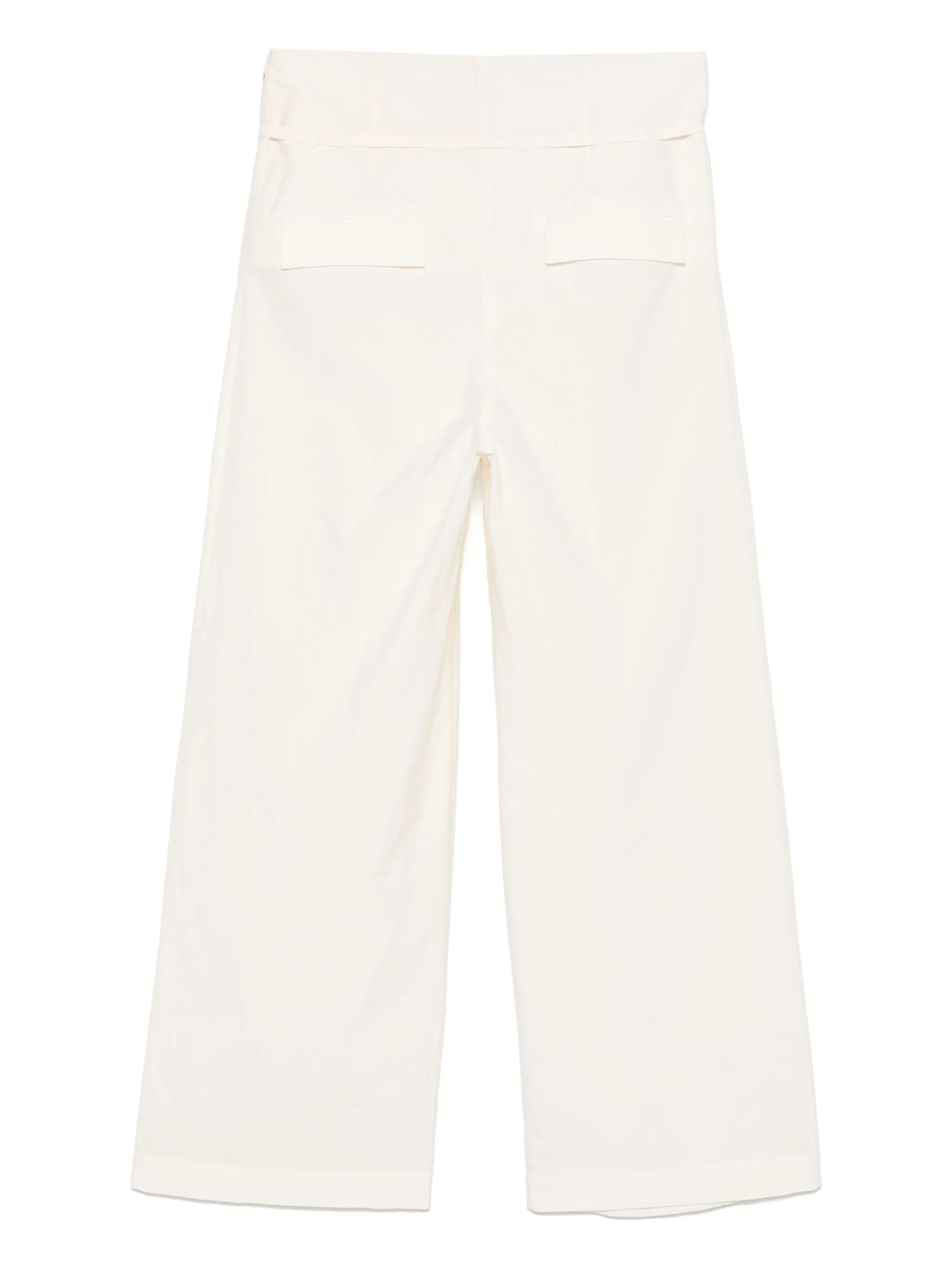 Sculptural cotton blend trousers