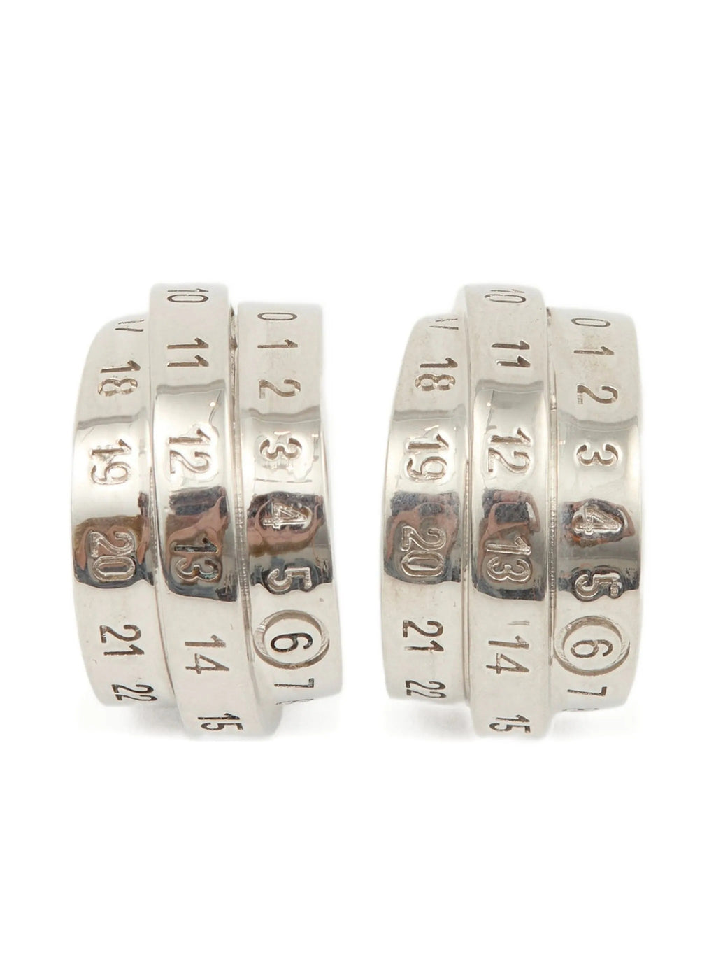 Triple logo earrings