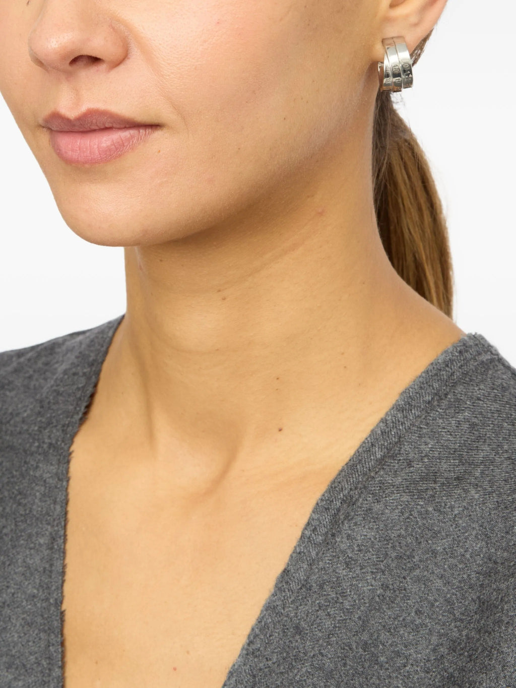 Triple logo earrings