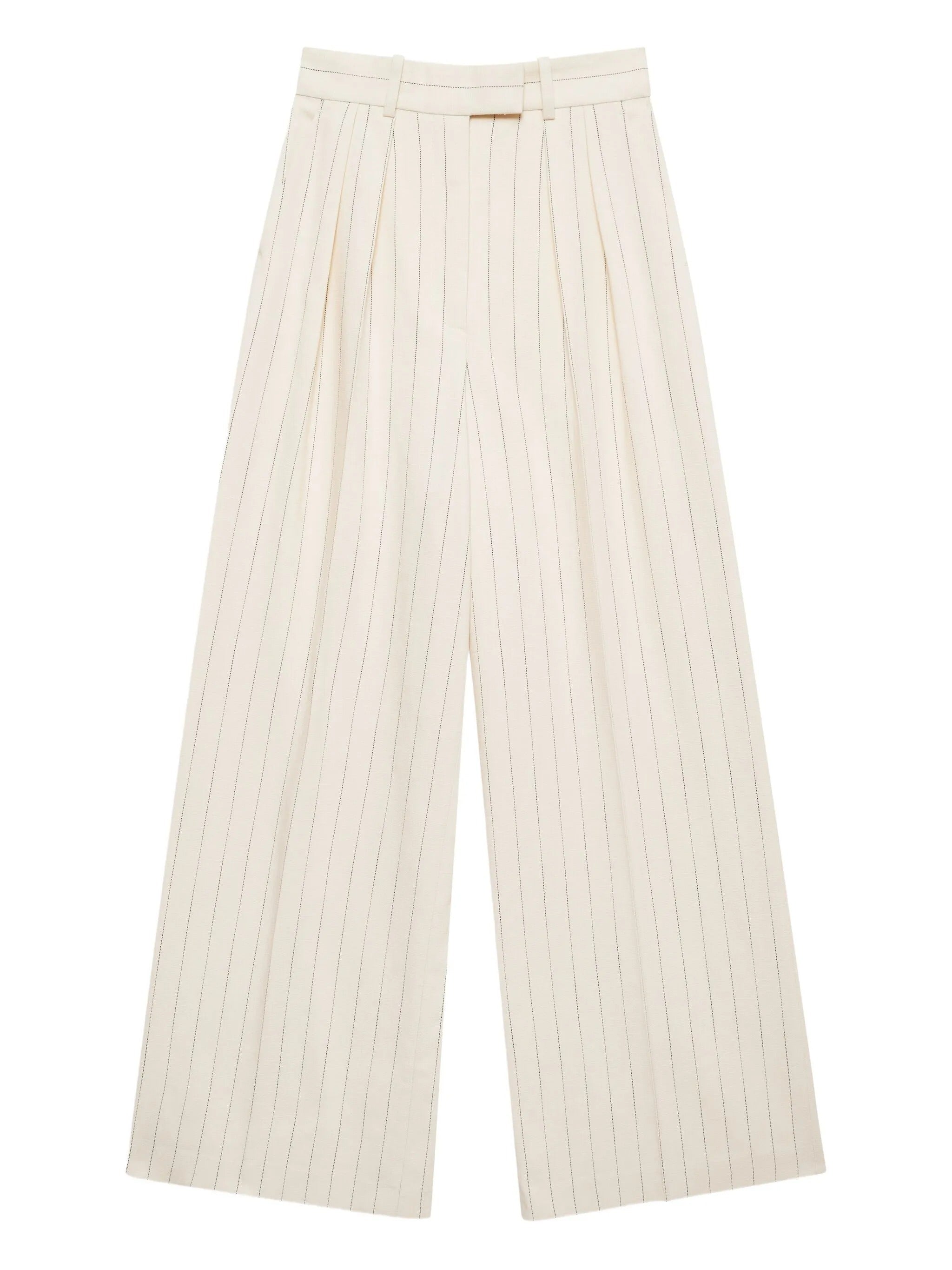 LOU TROUSER - CREAM AND BLACK STRIPE