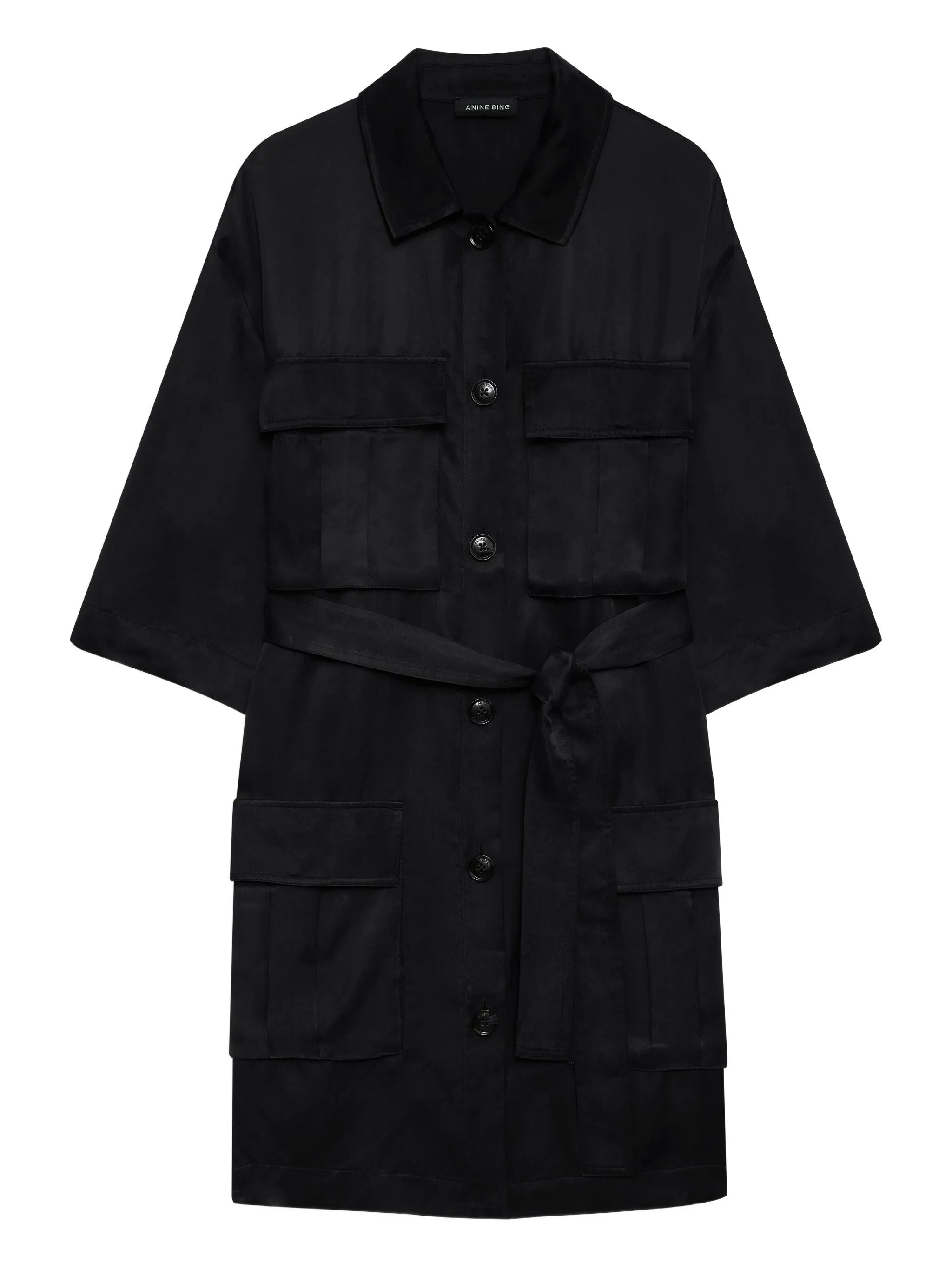GERI DRESS - WASHED BLACK