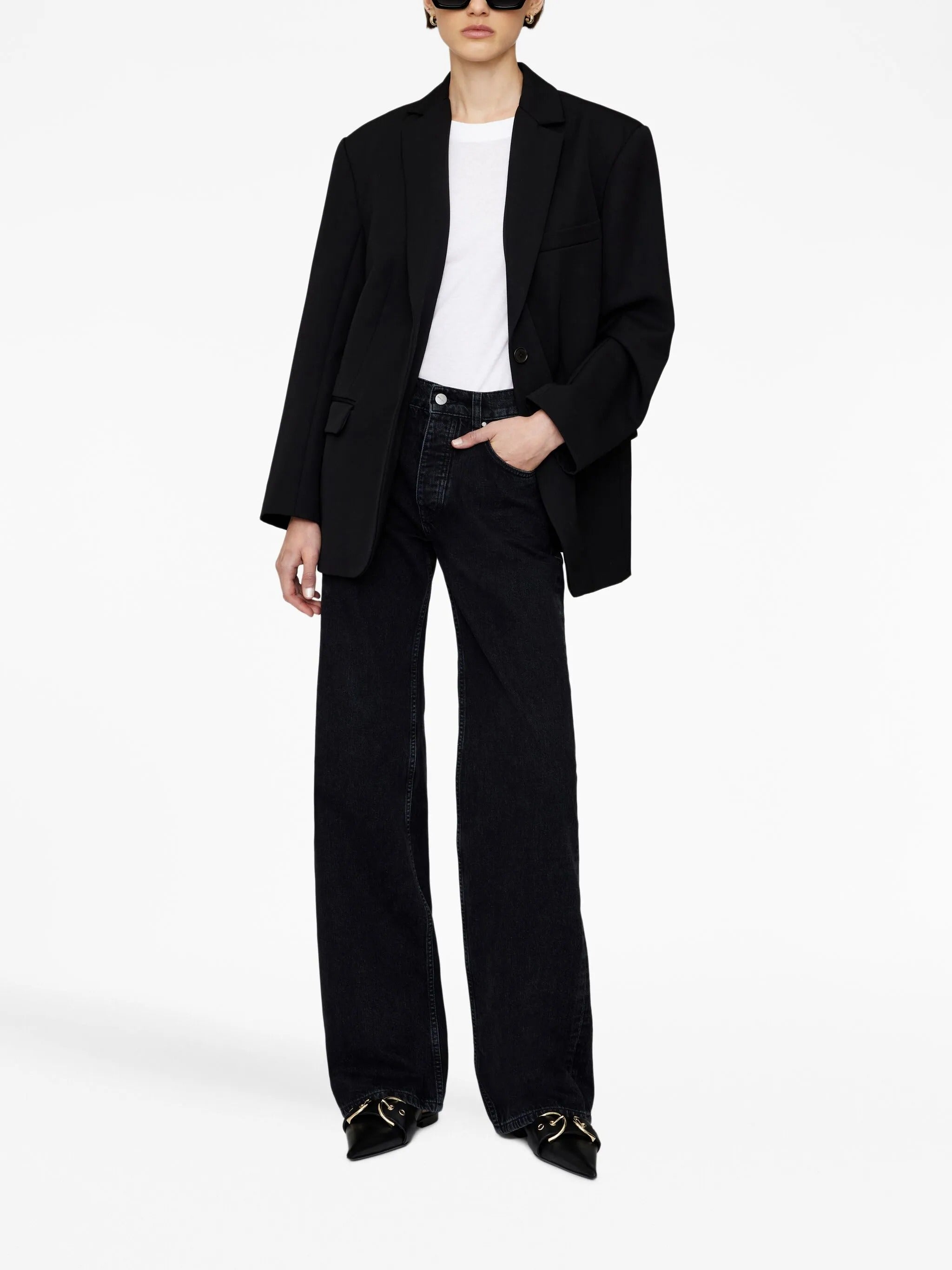 HUGH JEAN  VINTAGE BLACK