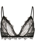 LACE BRA WITH TRIM - BLACK