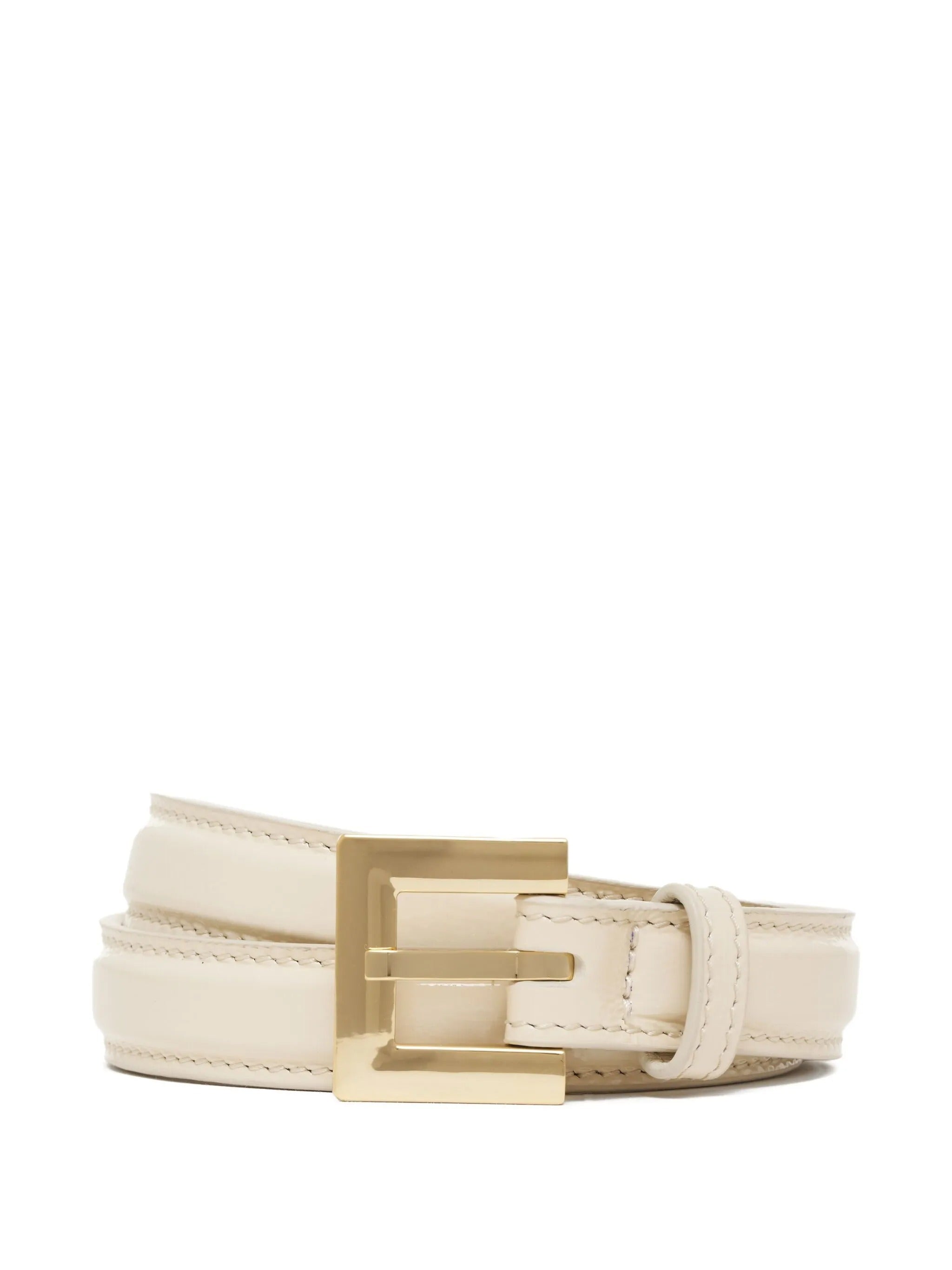 NICOLA BELT - BONE CRINKLED PATENT