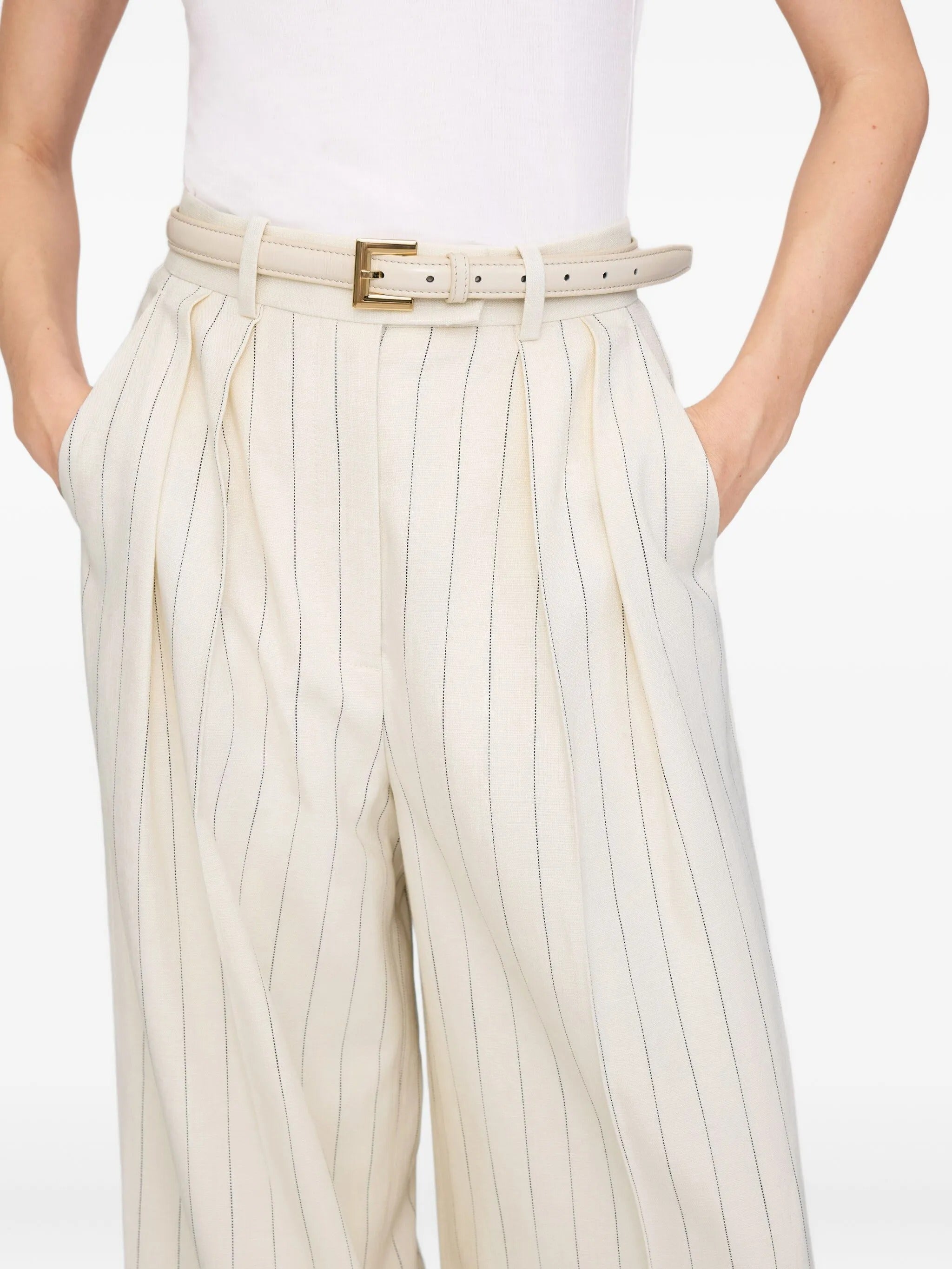 NICOLA BELT - BONE CRINKLED PATENT