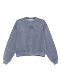 ESSENTIAL TERRY CREW SWEATSHIRT W/ PUFF PAINT LOGO