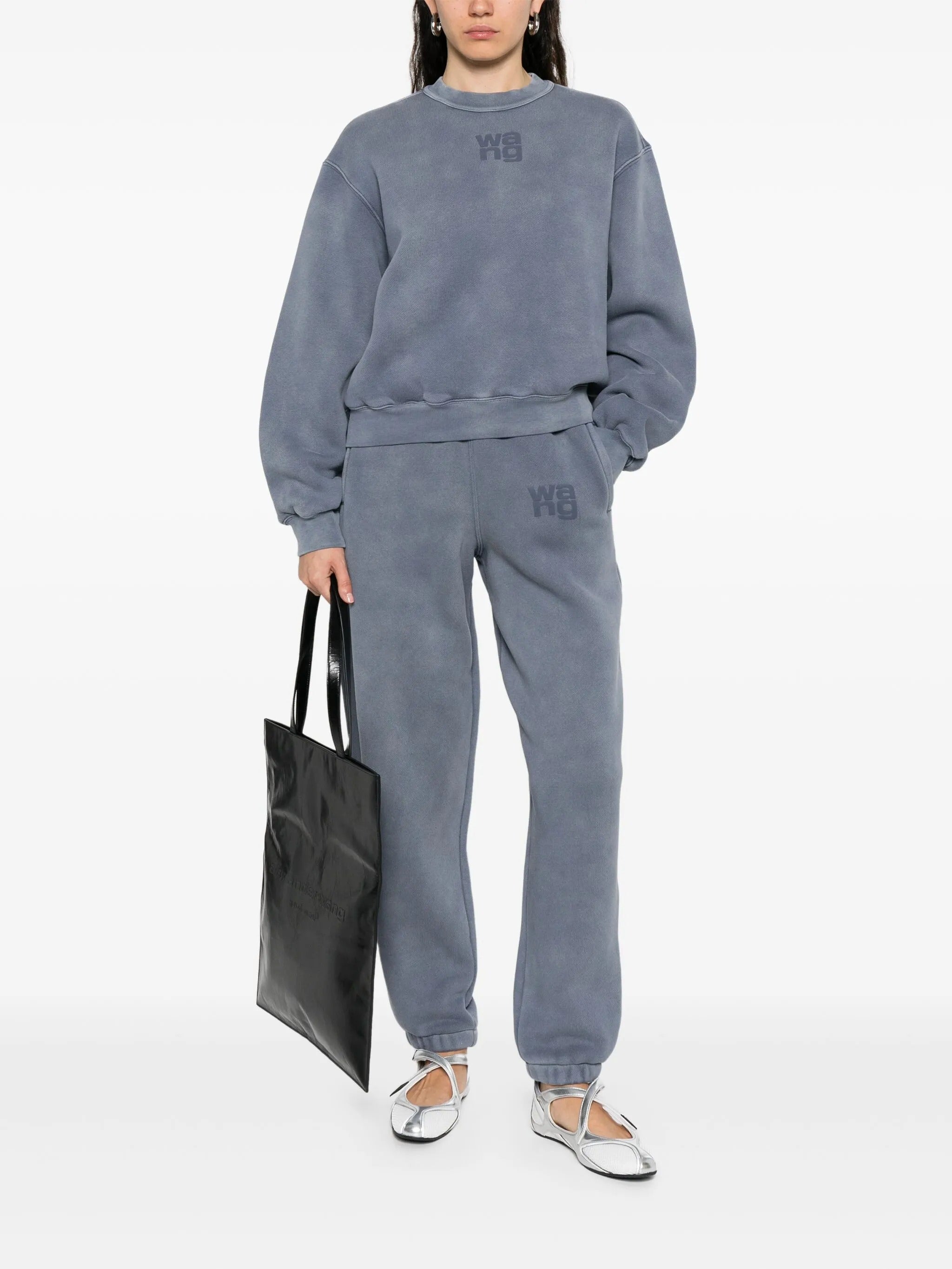 ESSENTIAL TERRY CREW SWEATSHIRT W/ PUFF PAINT LOGO