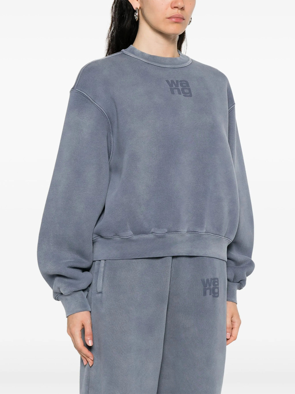 ESSENTIAL TERRY CREW SWEATSHIRT W/ PUFF PAINT LOGO