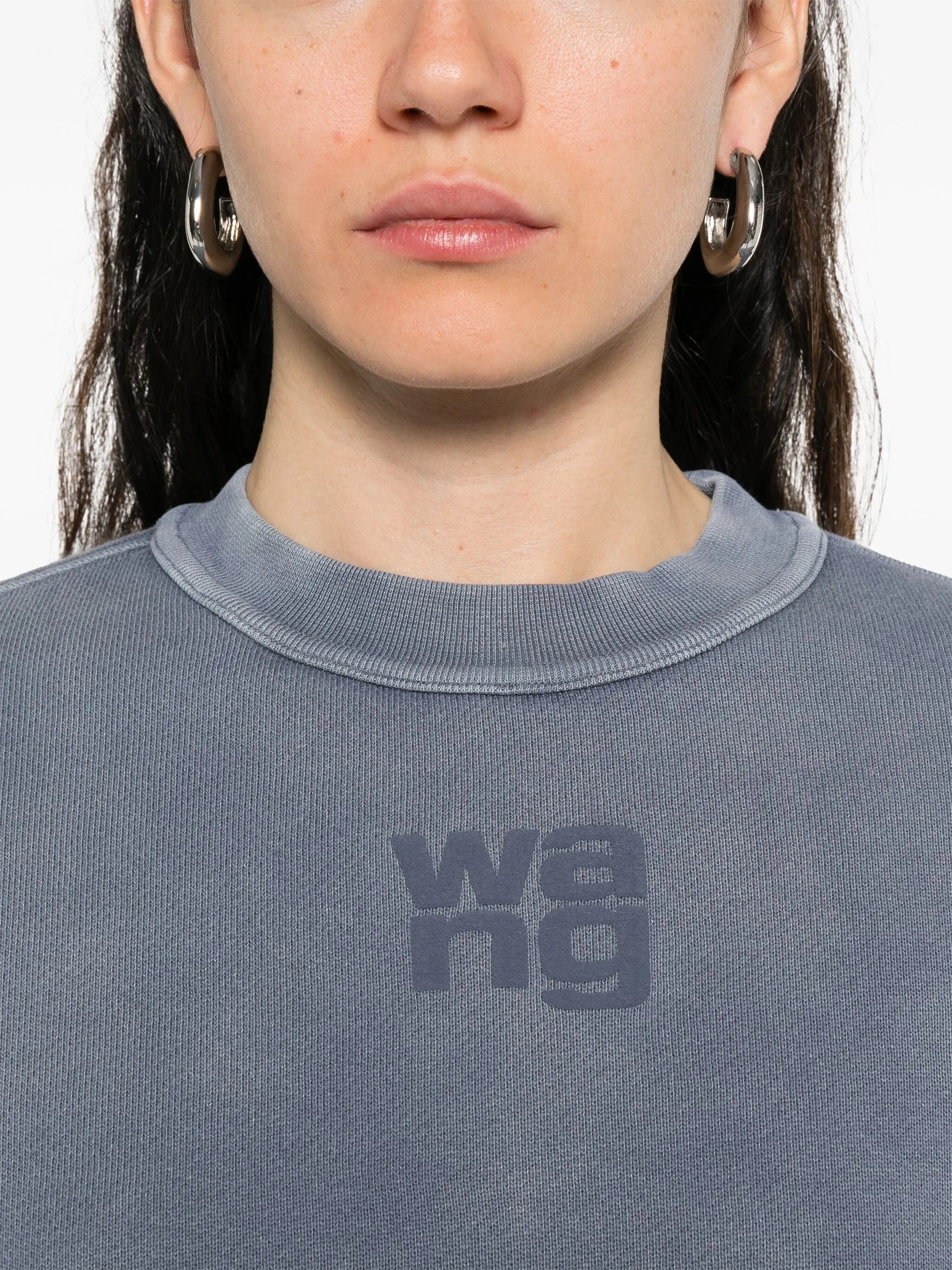 ESSENTIAL TERRY CREW SWEATSHIRT W/ PUFF PAINT LOGO