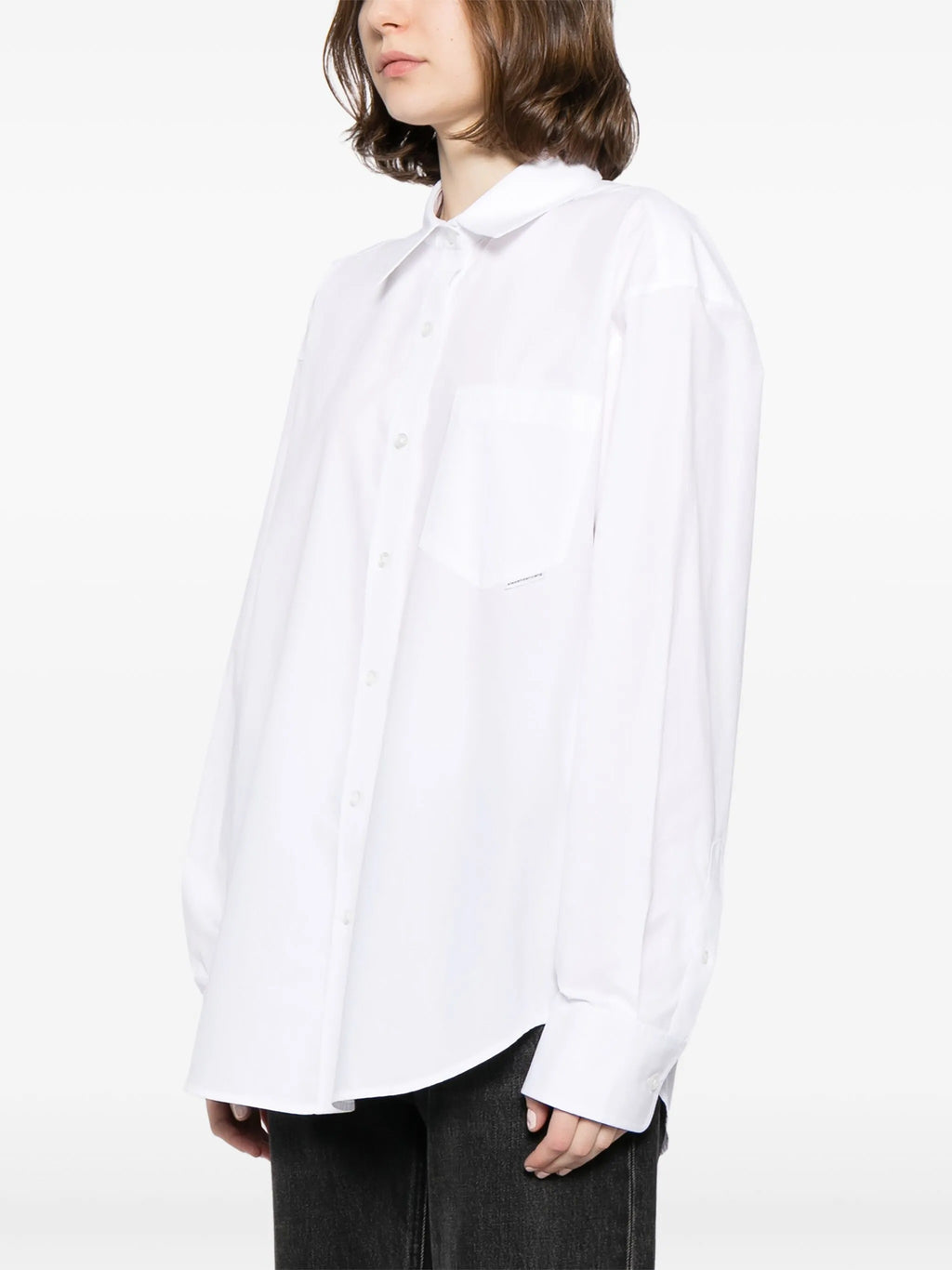 BOYFRIEND SHIRT WITH LOGO FLAG TAG