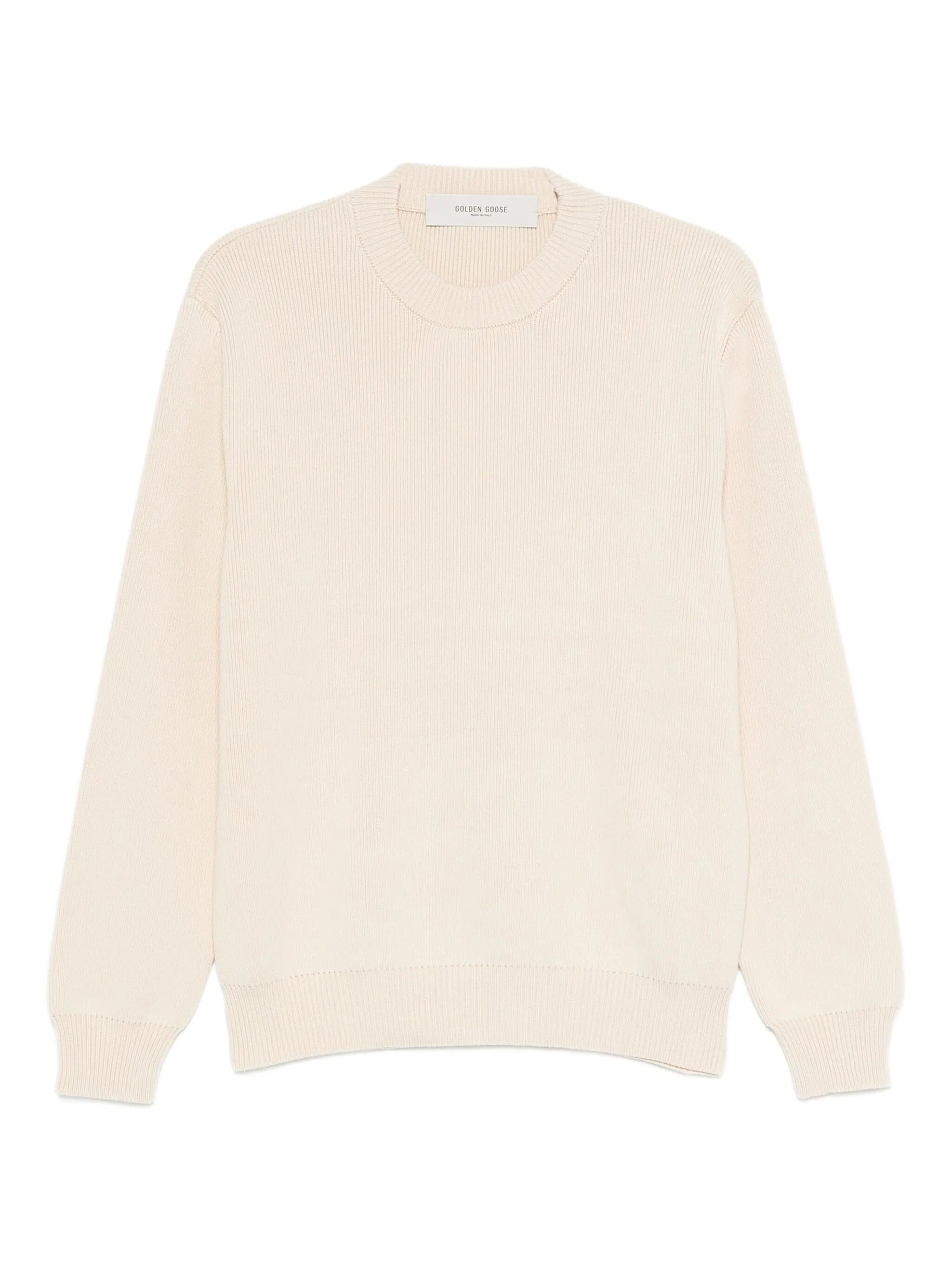 GOLDEN W`S KNIT CREW NECK BOYFRIEND ORGANIC COTTON WITH LOGO