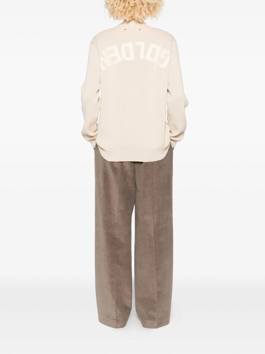 GOLDEN W`S KNIT CREW NECK BOYFRIEND ORGANIC COTTON WITH LOGO