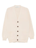GOLDEN W`S KNIT CARDIGAN ORGANIC COTTON WITH LOGO