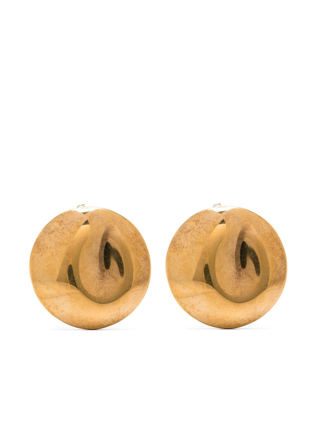 METAL DENTED STUD EARRINGS