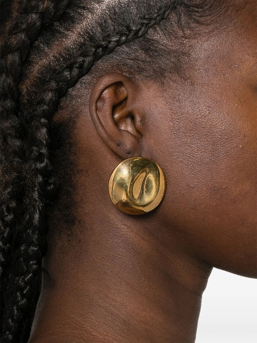 METAL DENTED STUD EARRINGS