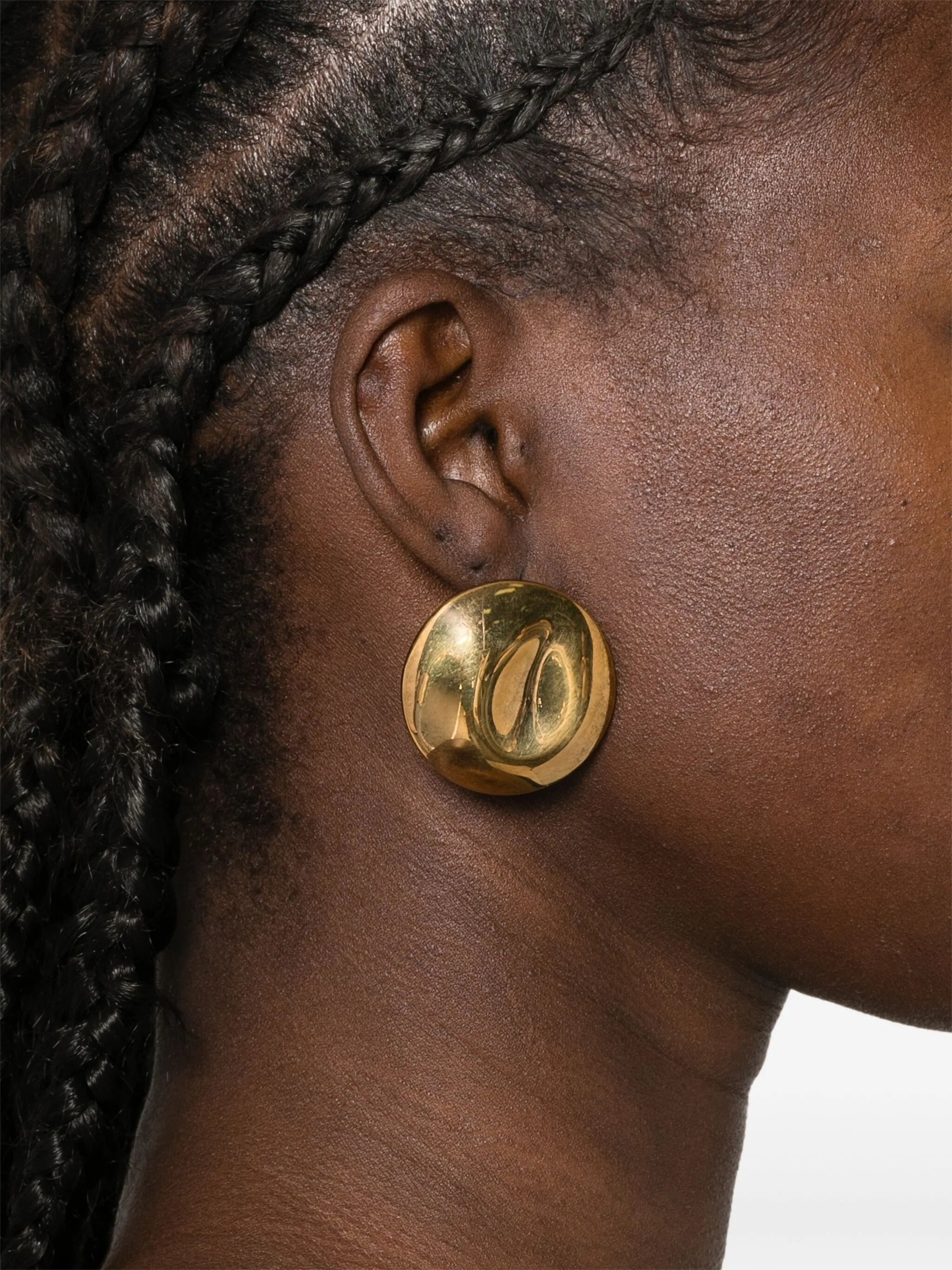 METAL DENTED STUD EARRINGS