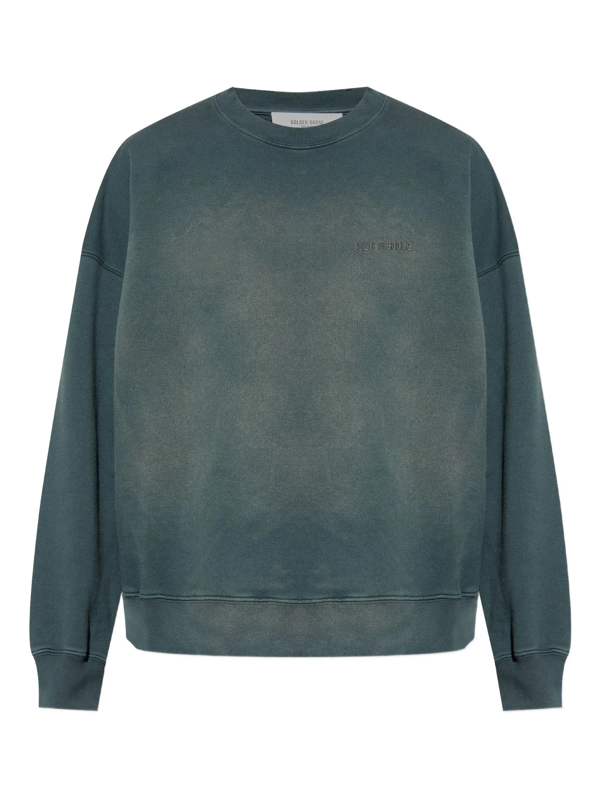 JOURNEY UNISEX CREW NECK DYED COTTON FLEECE BLEACHING EFFECT WITH EMBROIDERY