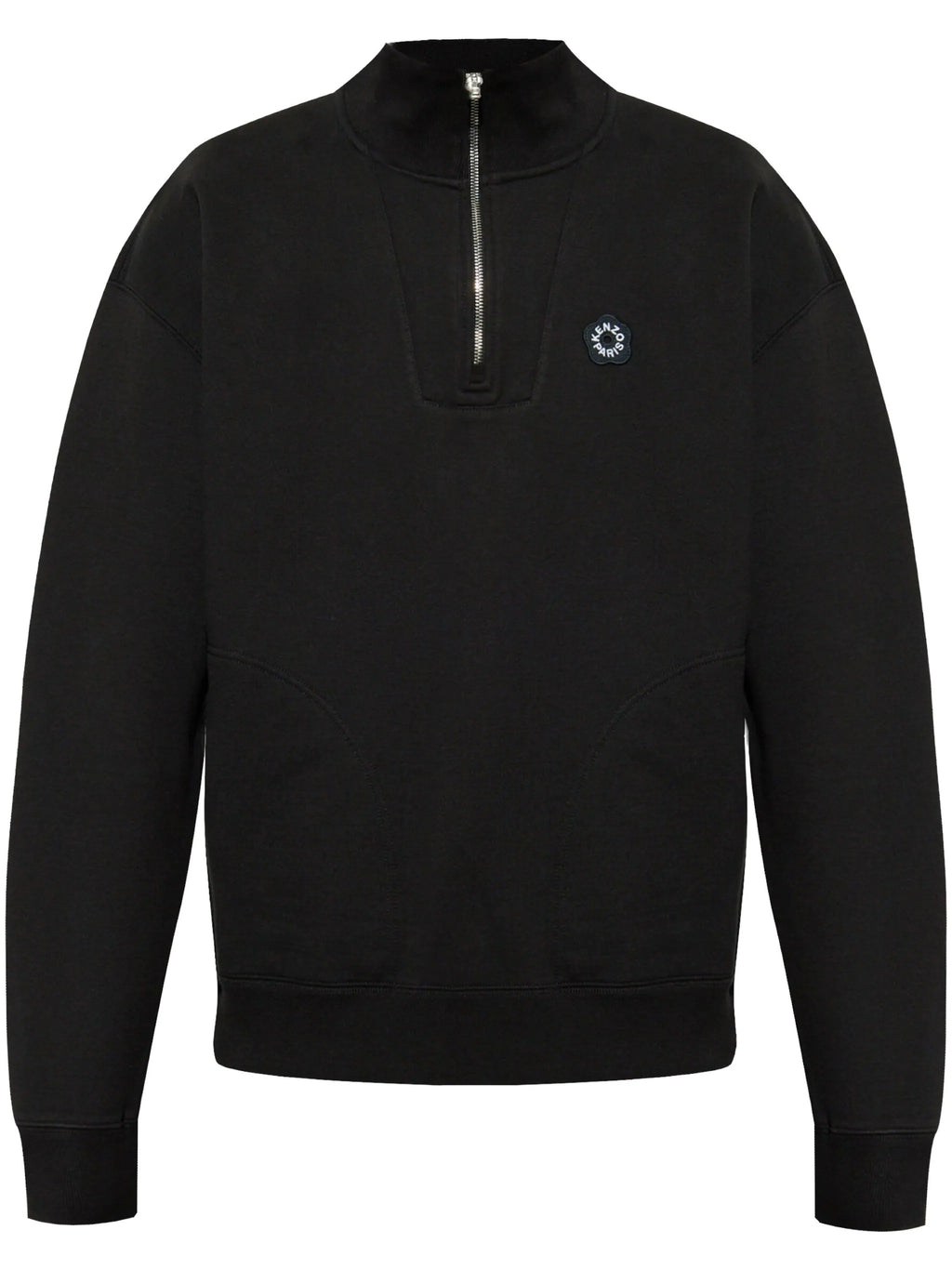 GOTS BOKE FLOWER 2.0 EMBROIDERED HALF ZIP SWEATSHI
