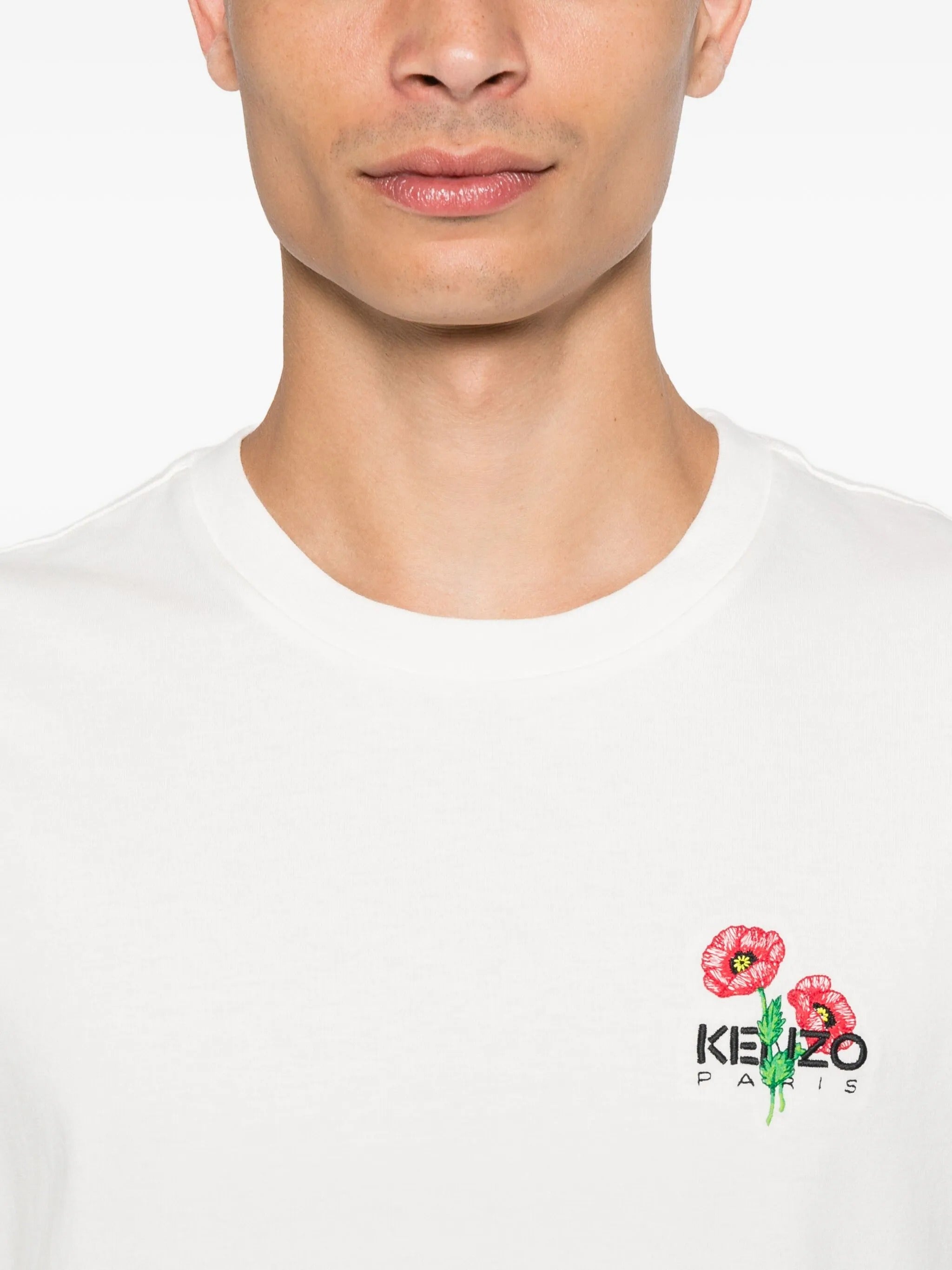 GOTS KENZO ARCHIVE BOUQUET EMBROIDERED SLIM TSHIRT