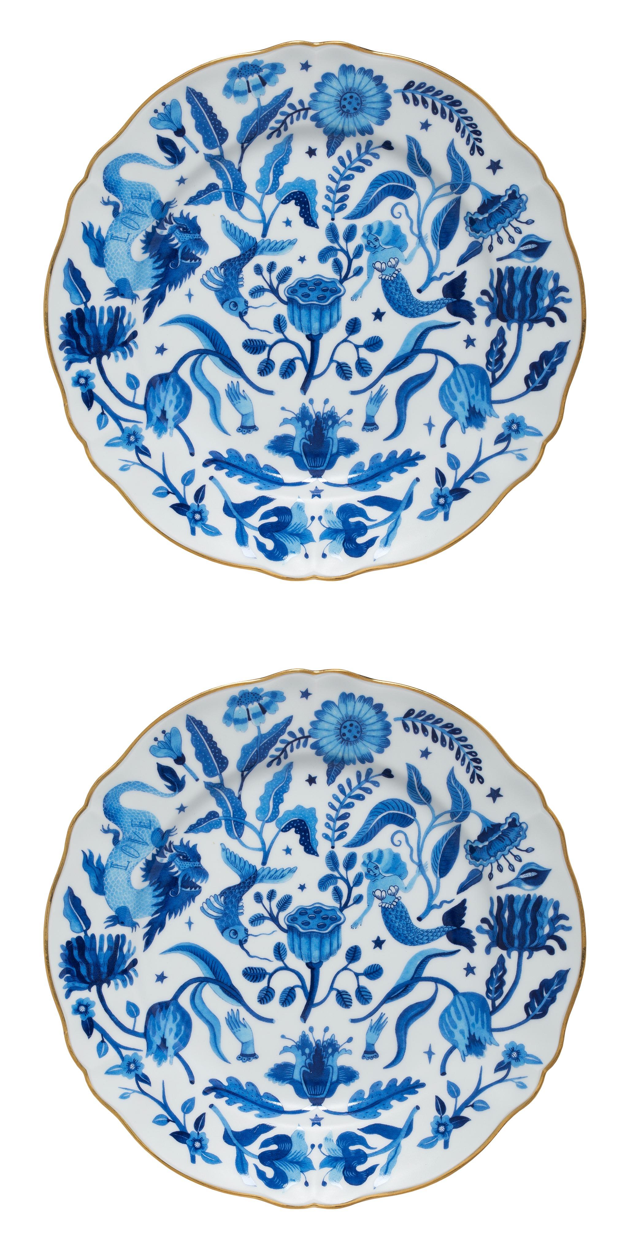 Set 2 pz. - PIATTO PIANO CM.26,5 MARINO