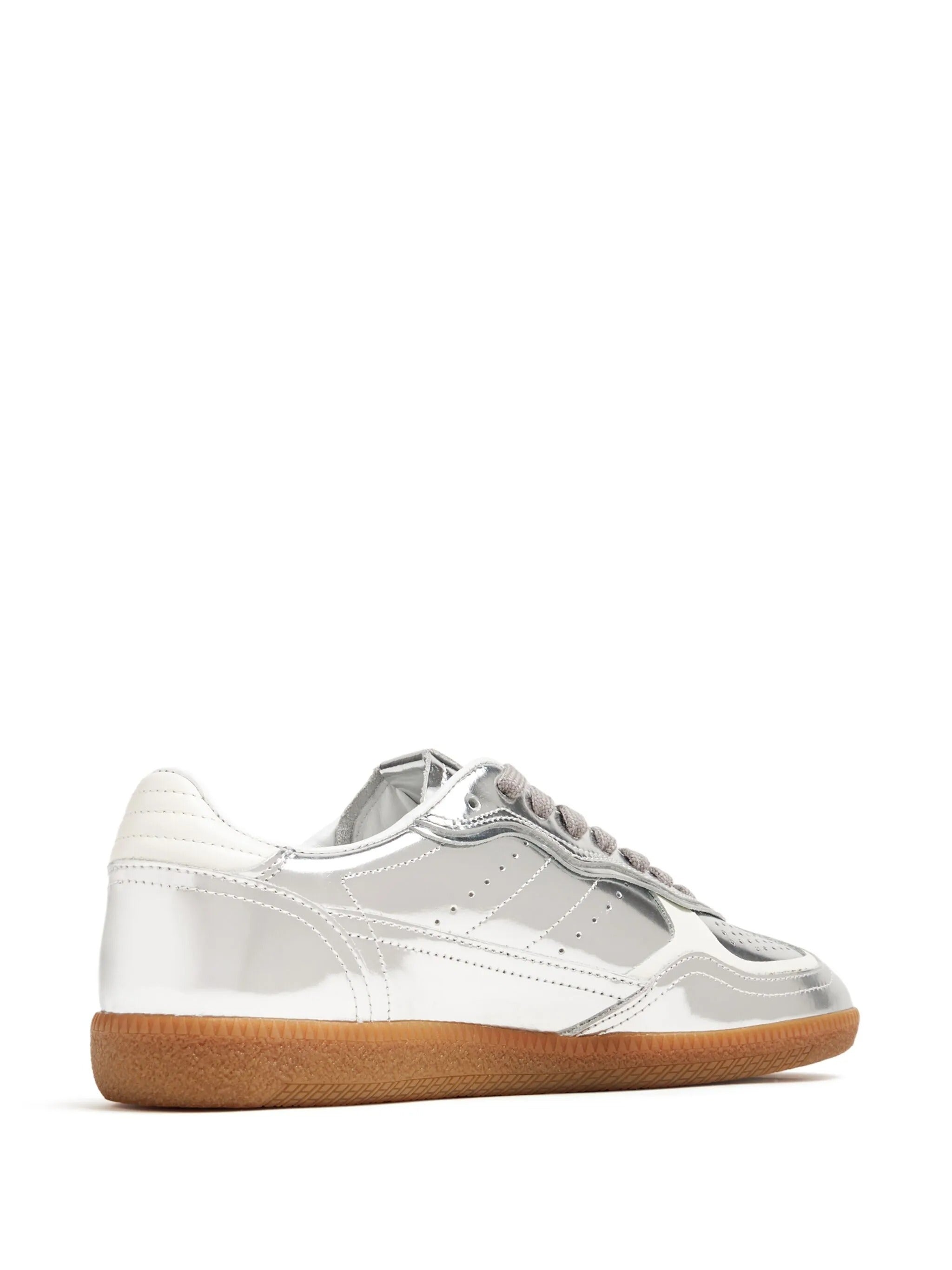 Tb.490 Rife Shimmer Silver Cream Leather Sneakers