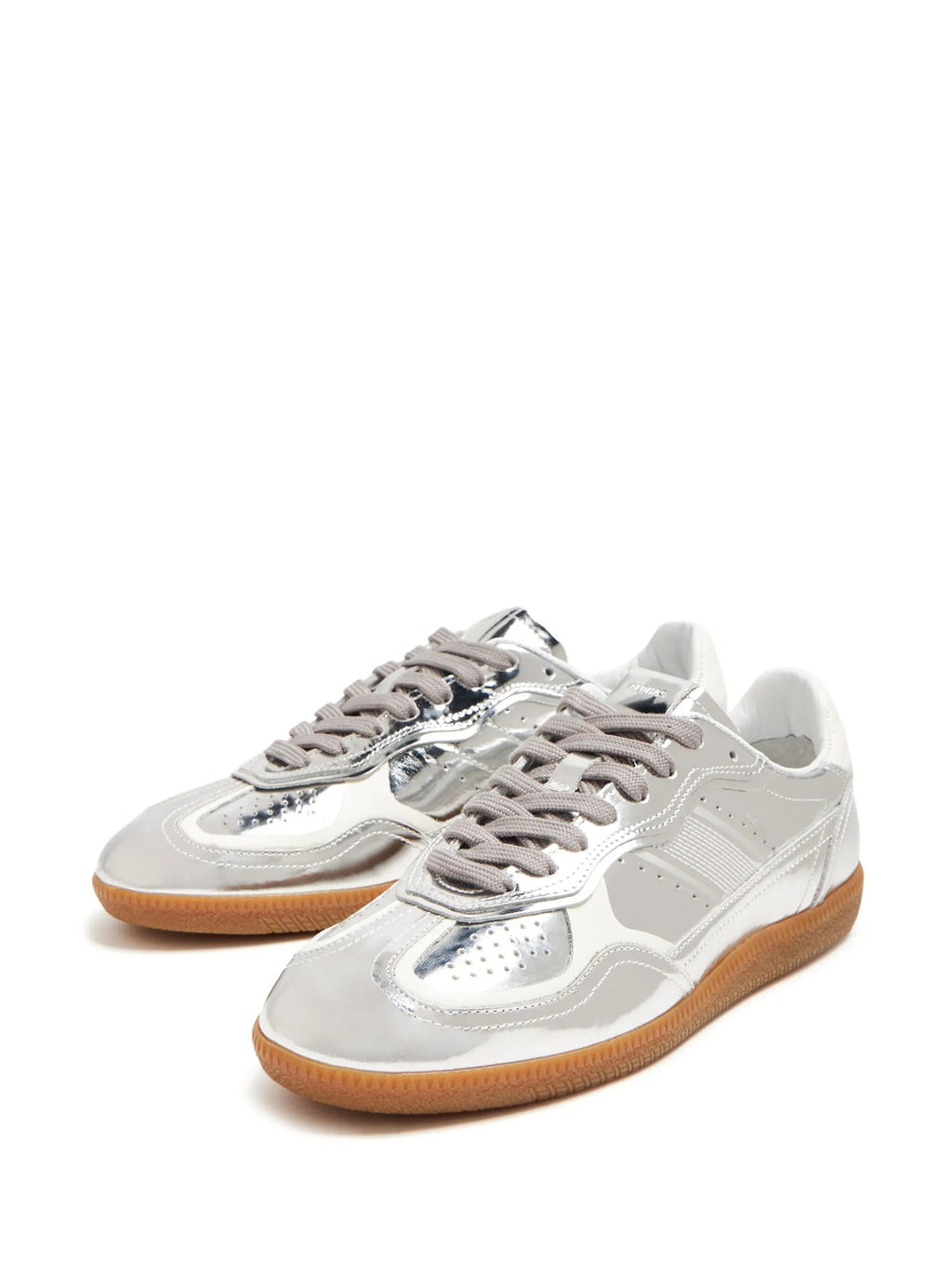 Tb.490 Rife Shimmer Silver Cream Leather Sneakers