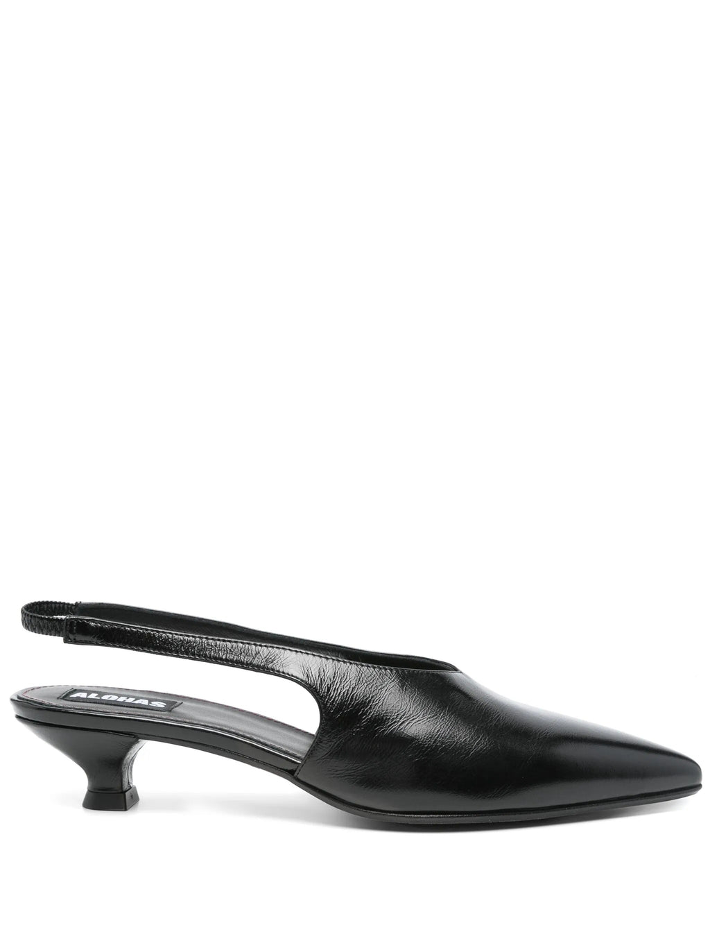 Eros Black Leather Mules