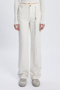 ONA 5-POCKETS SLIM FIT FLARED TROUSERS