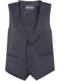 JANESSA TWISTED CLOUSURE WAISTCOAT WITH RAW EDGE COTTON DETAIL