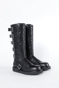 DITTE ROUNDED BOOTS WITH BELTS