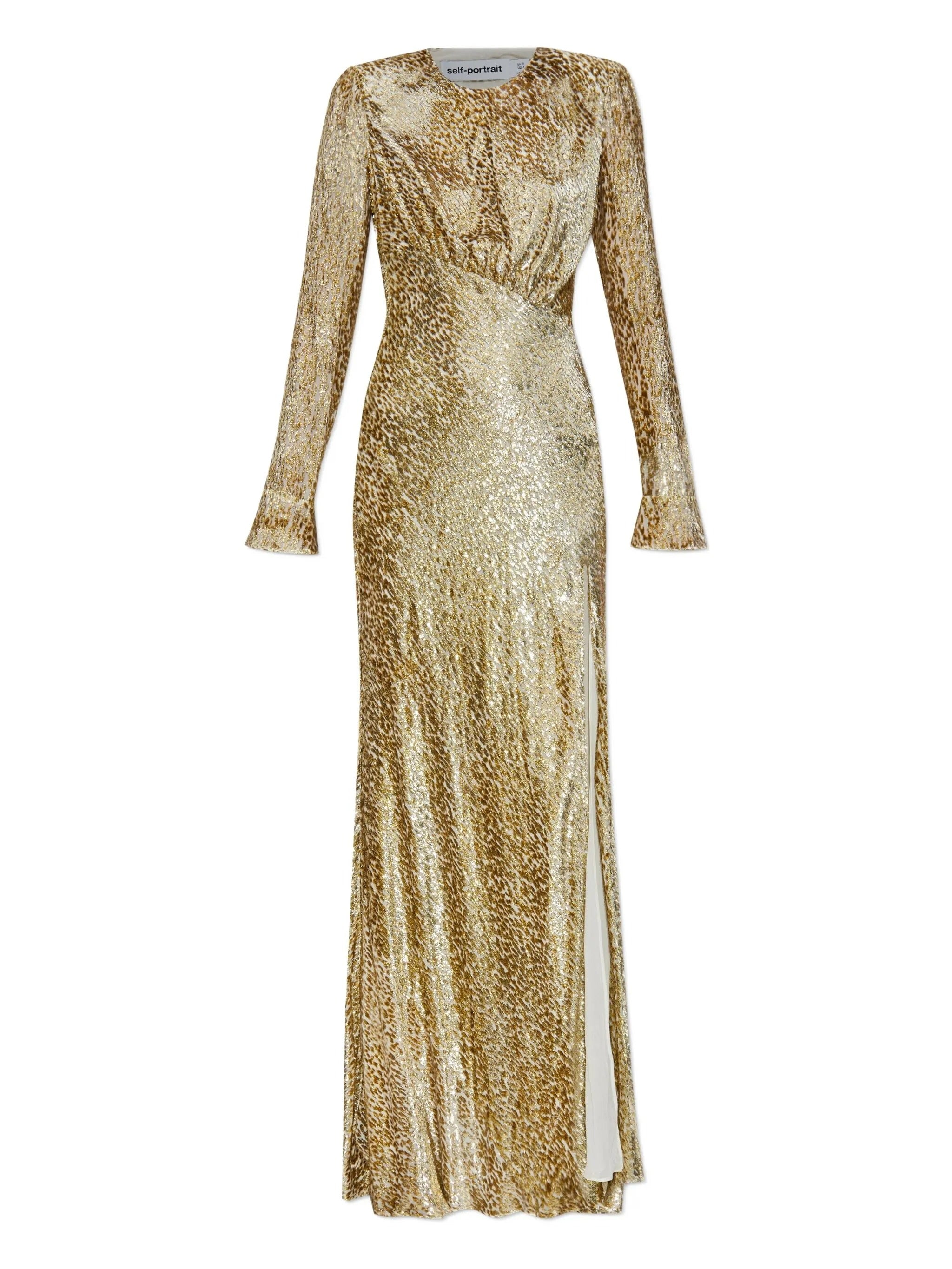 GOLD FIL COUP MAXI DRESS