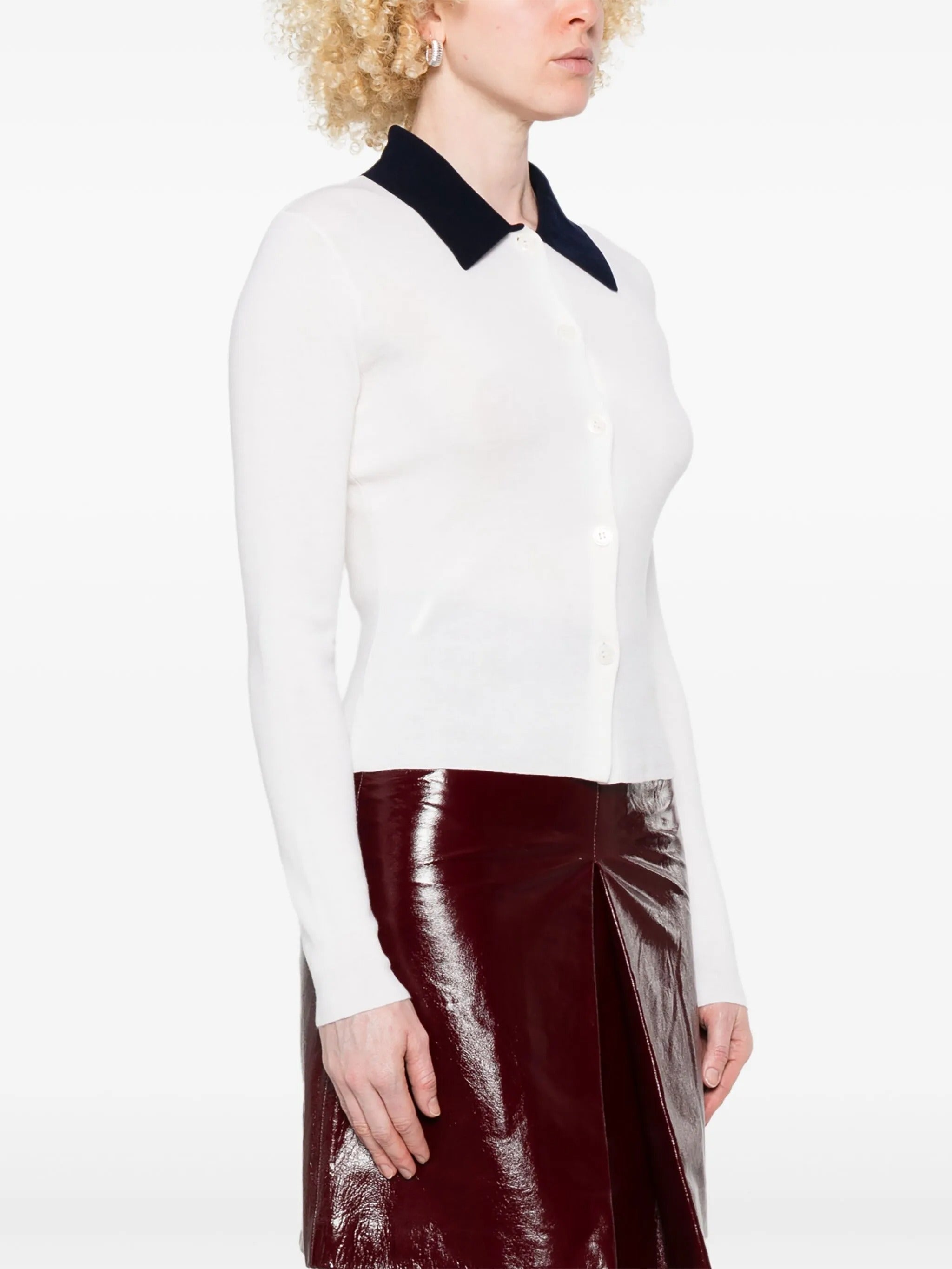 CREAM MERINO WOOL CARDIGAN