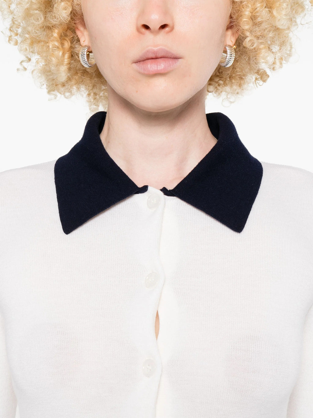 CREAM MERINO WOOL CARDIGAN