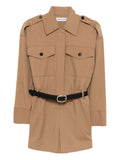 BEIGE TWILL PLAYSUIT