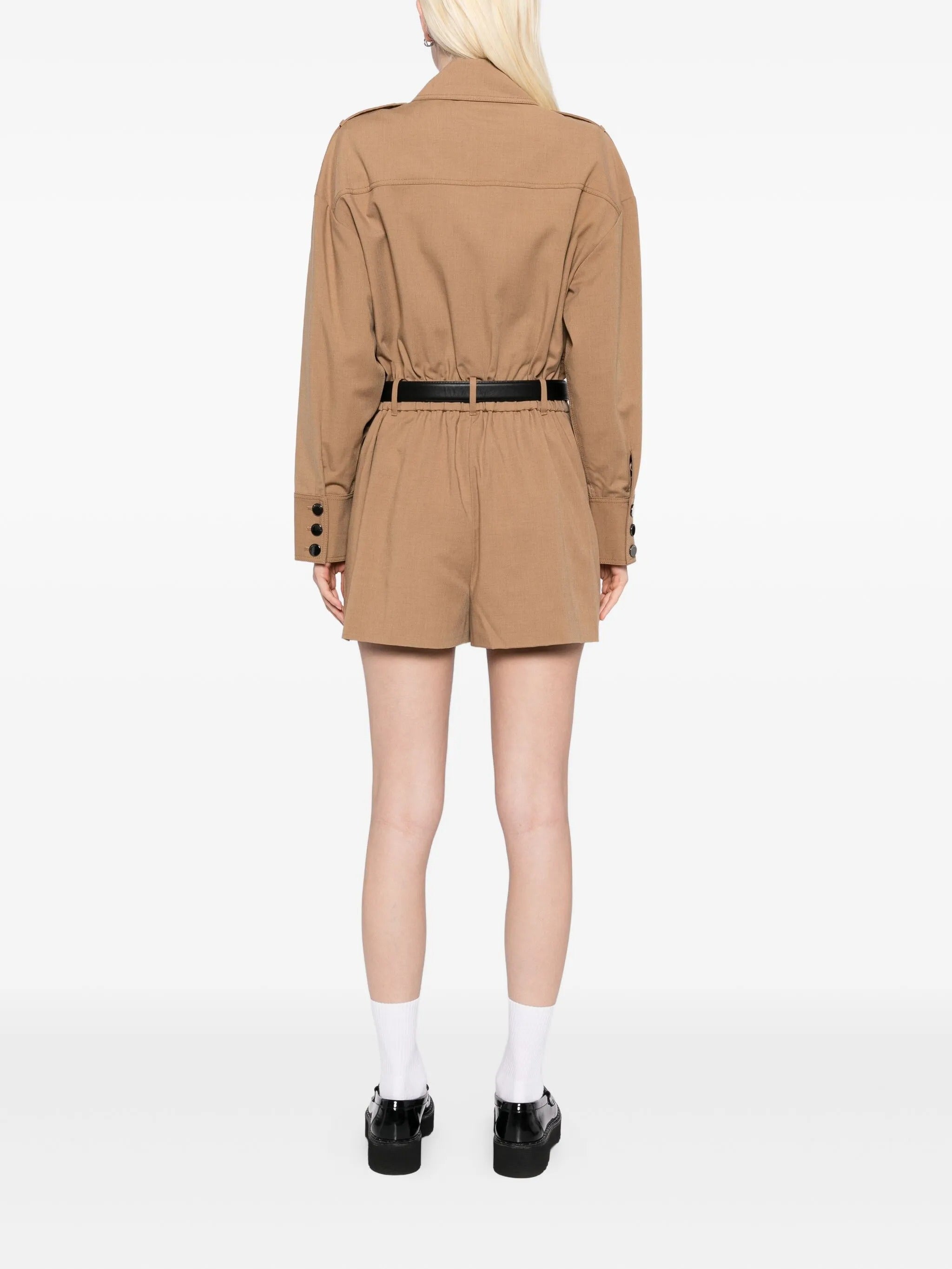BEIGE TWILL PLAYSUIT