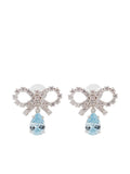 MICRO BOW BLUE DROPLET EARRINGS