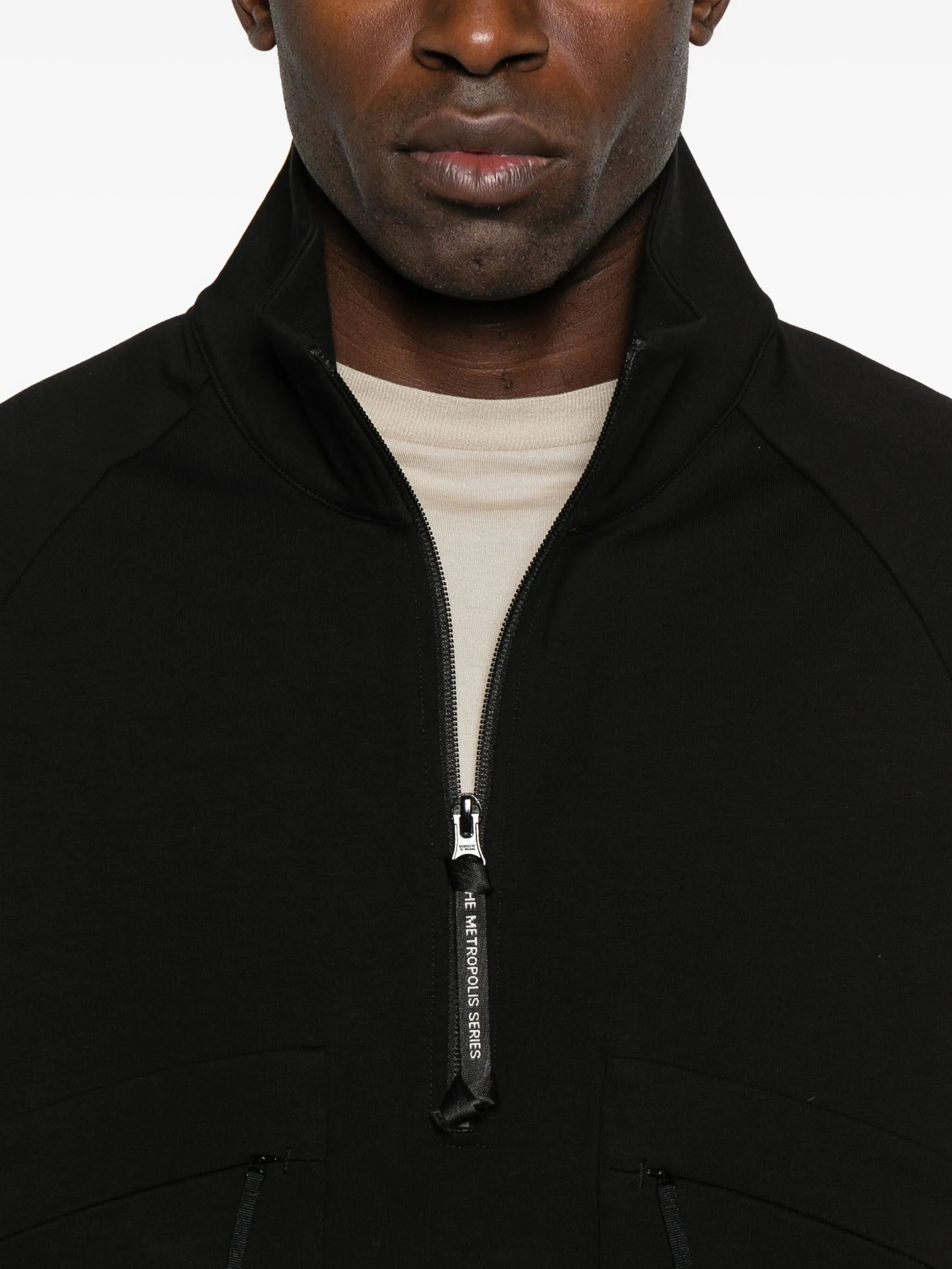 SWEATSHIRTS POLO COLLAR IN STRETCH FLEECE