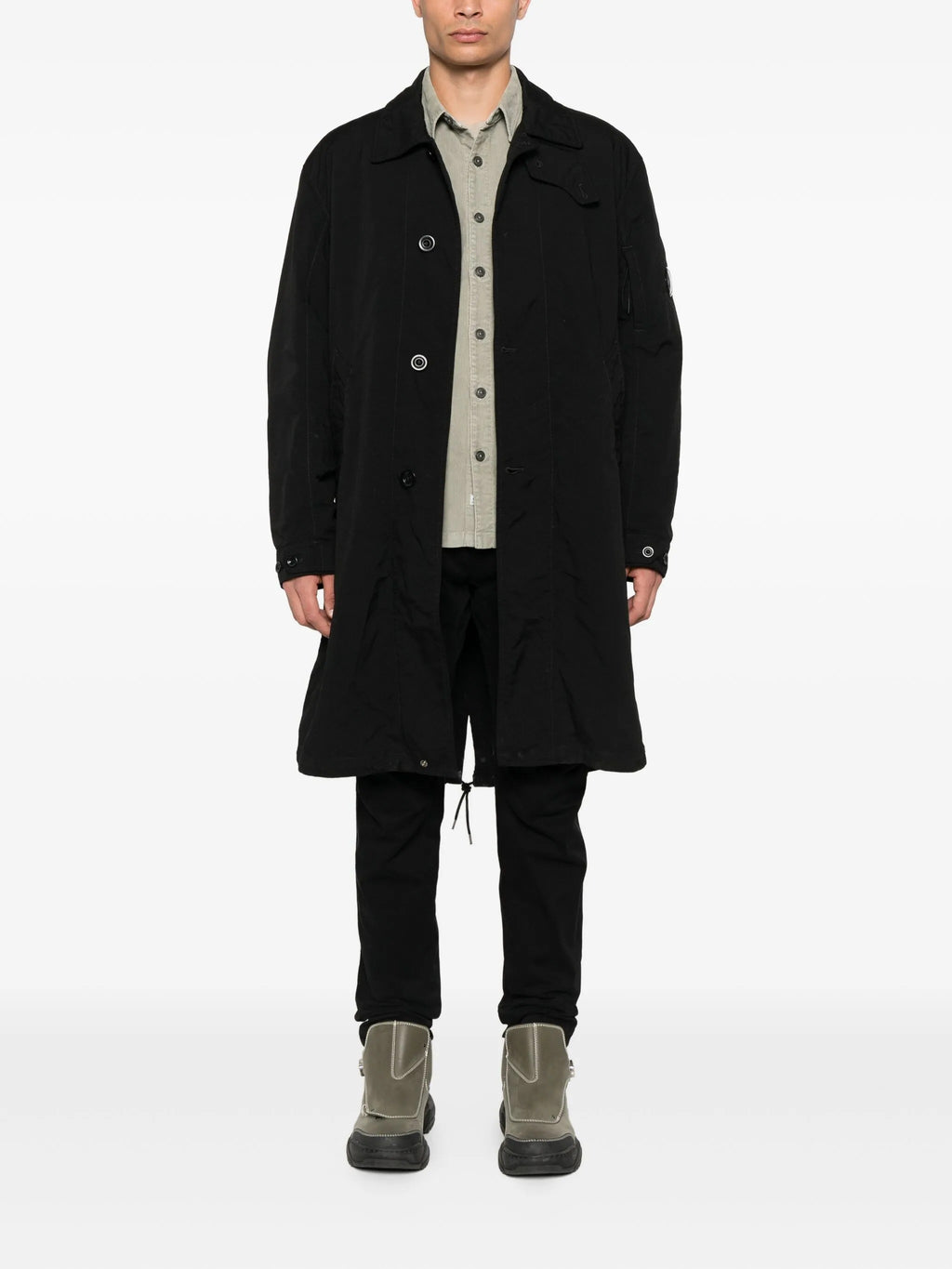 OUTERWEAR LONG JACKET IN TWILL