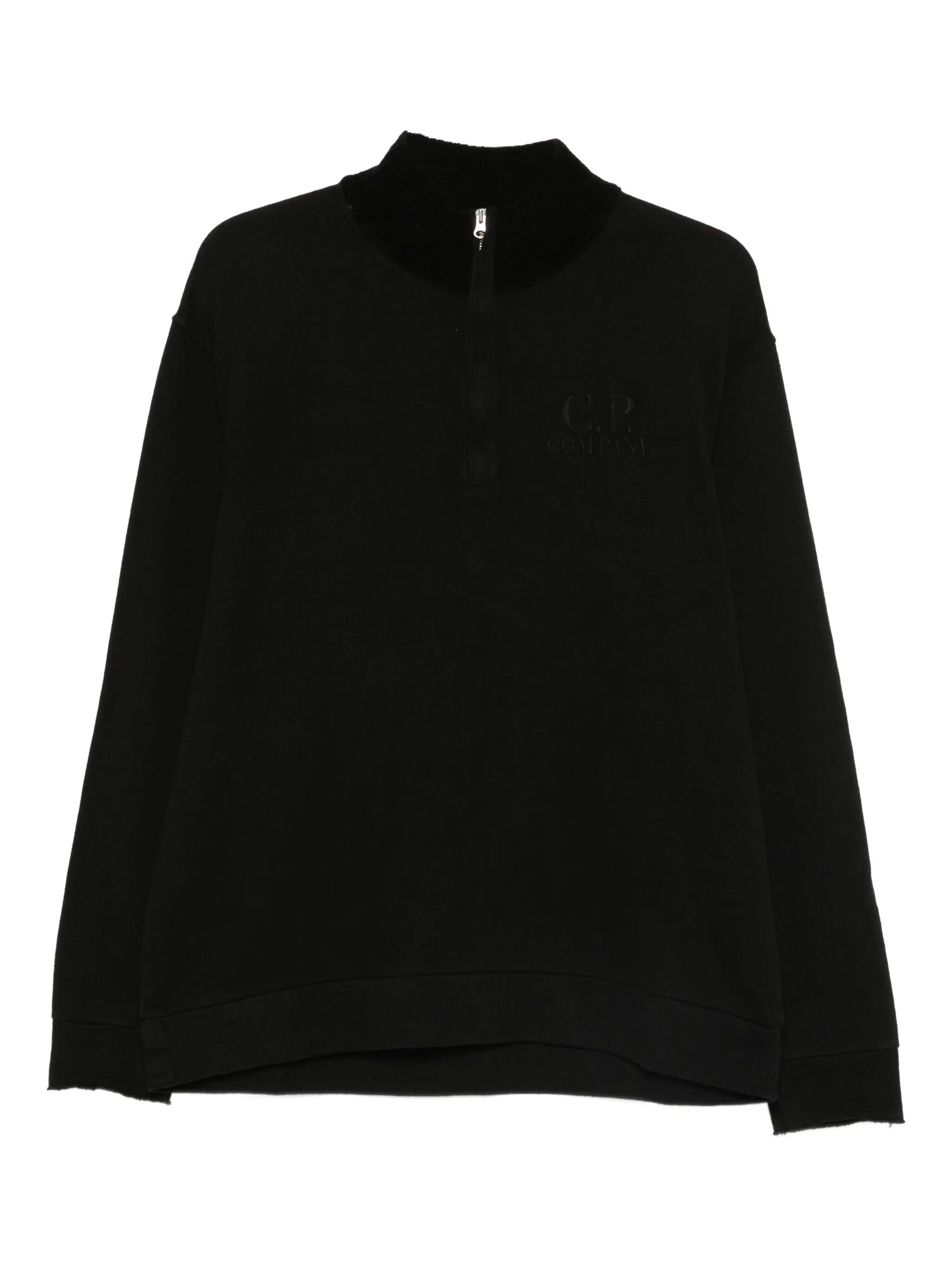 SWEATSHIRTS POLO COLLAR IN ACERO FLEECE