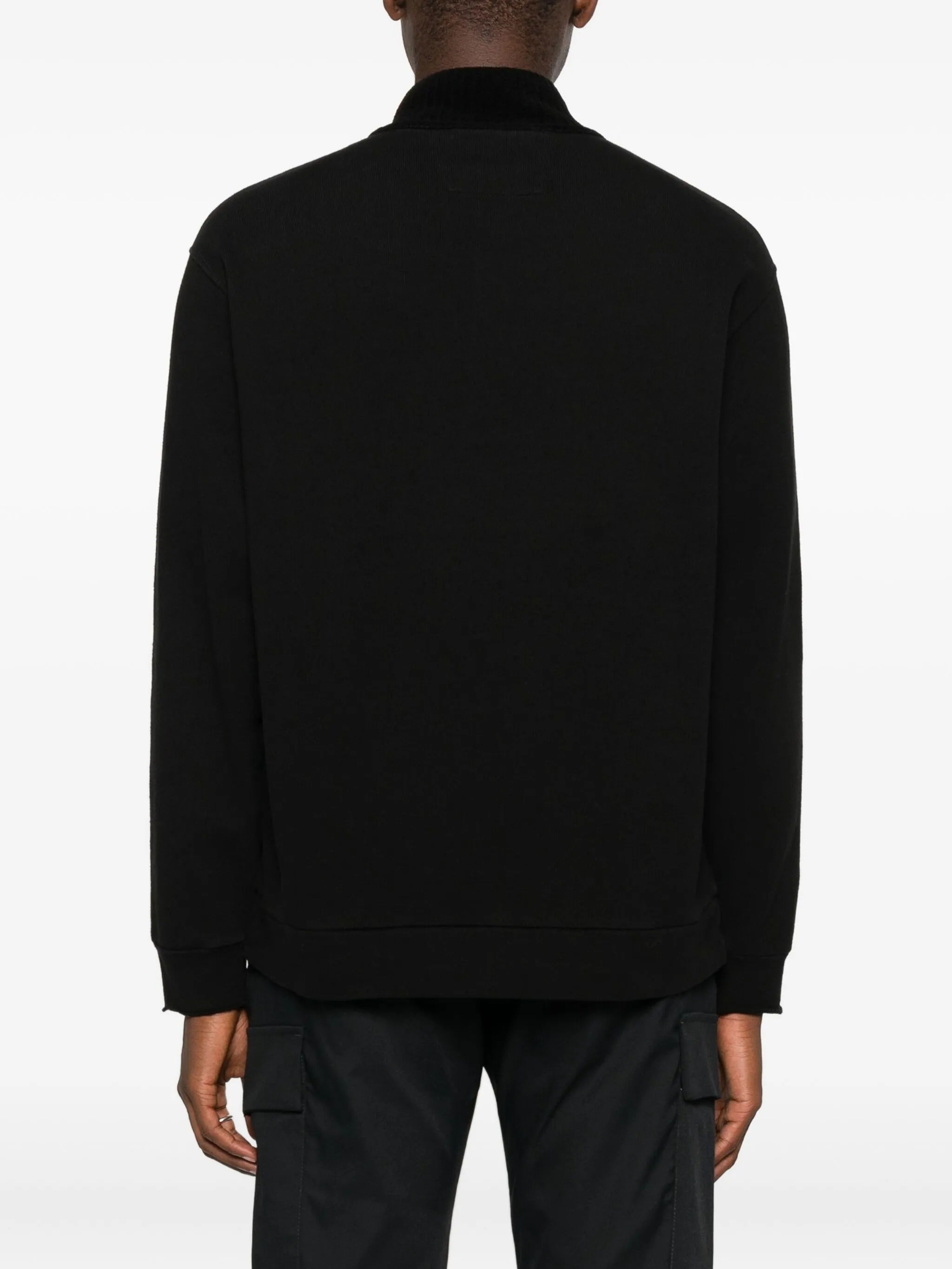 SWEATSHIRTS POLO COLLAR IN ACERO FLEECE