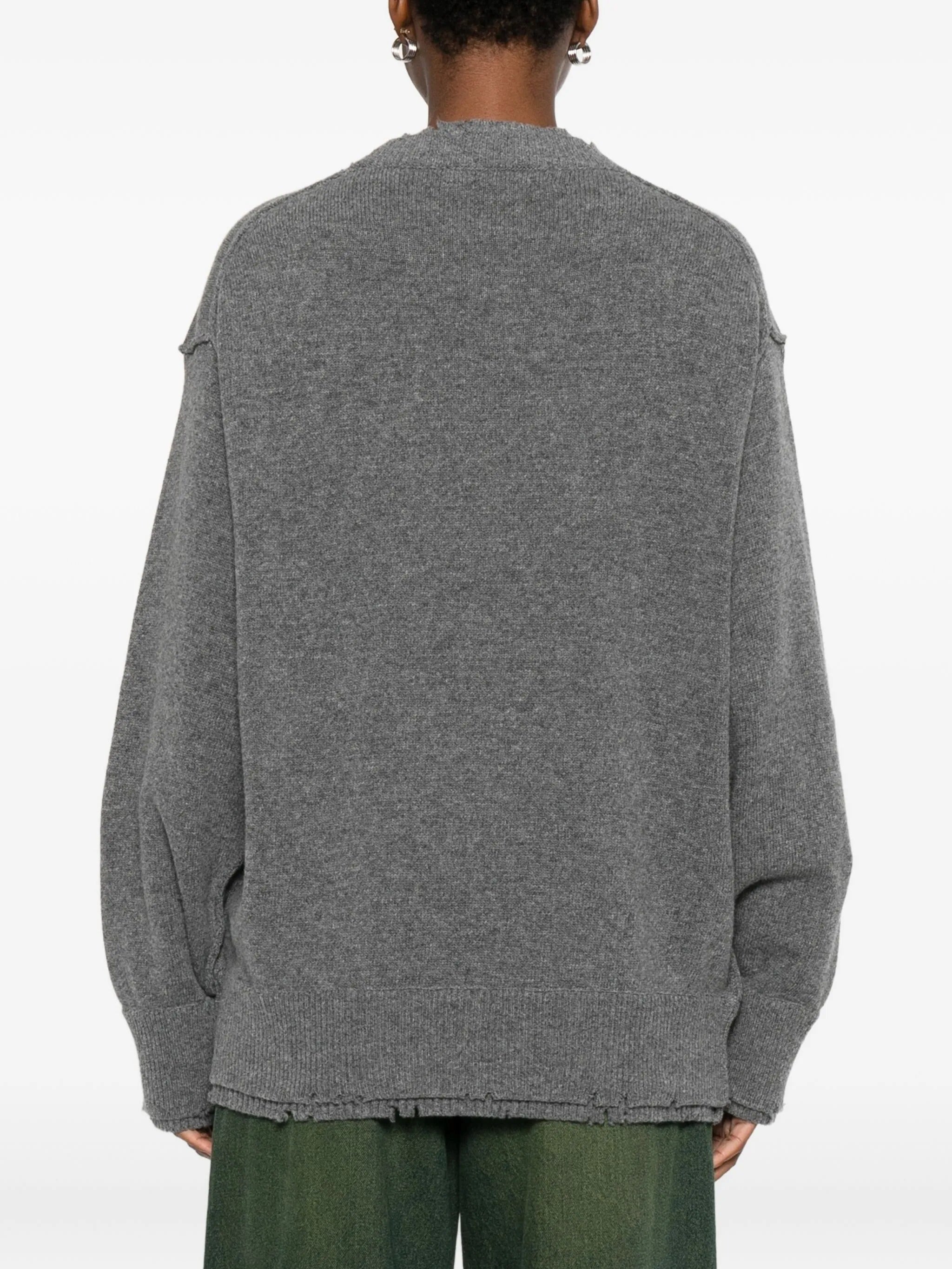 CORSET DISTRESSED CREWNECK