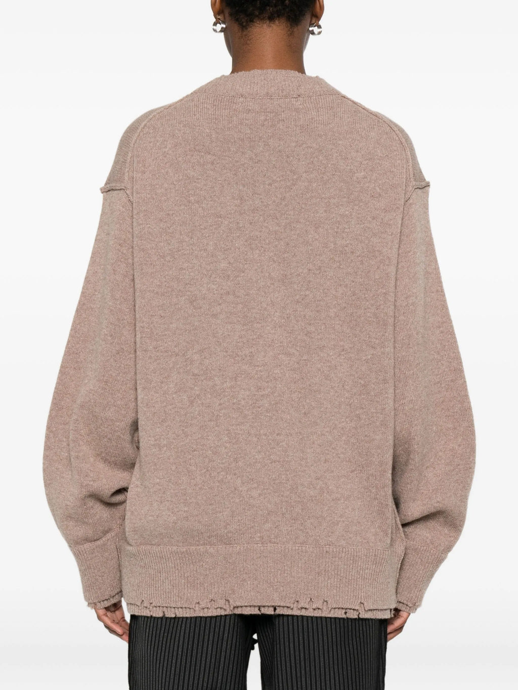 CORSET DISTRESSED CREWNECK