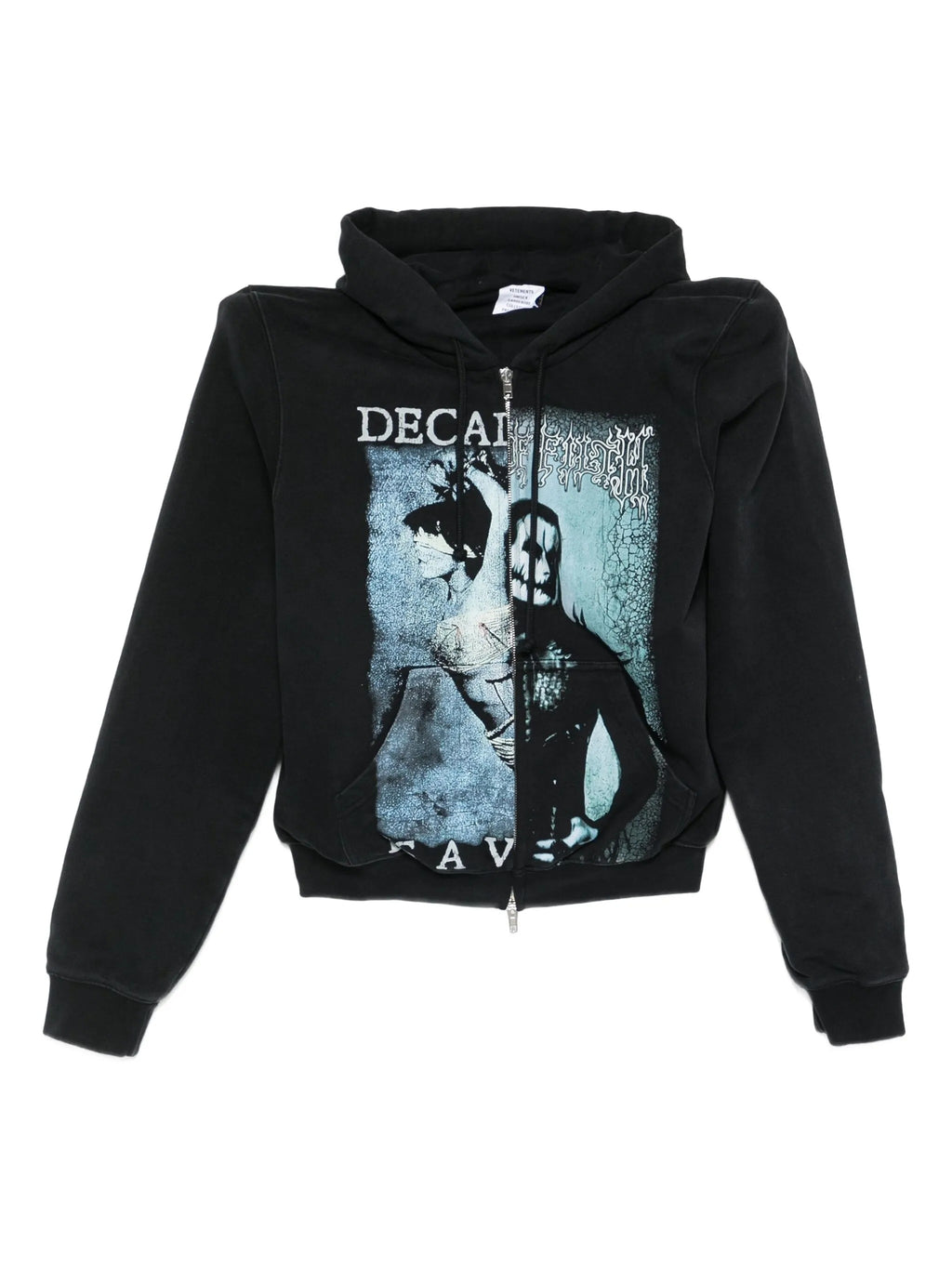 COF CUT UP EXTREME SHOULDER FITTED ZIP UP HOODIE