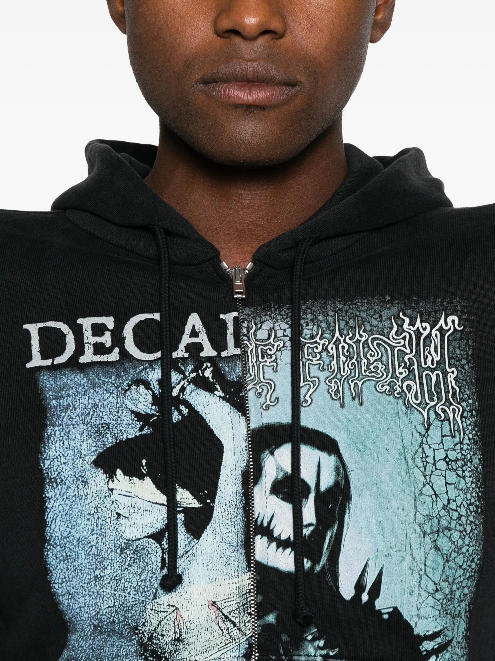 COF CUT UP EXTREME SHOULDER FITTED ZIP UP HOODIE