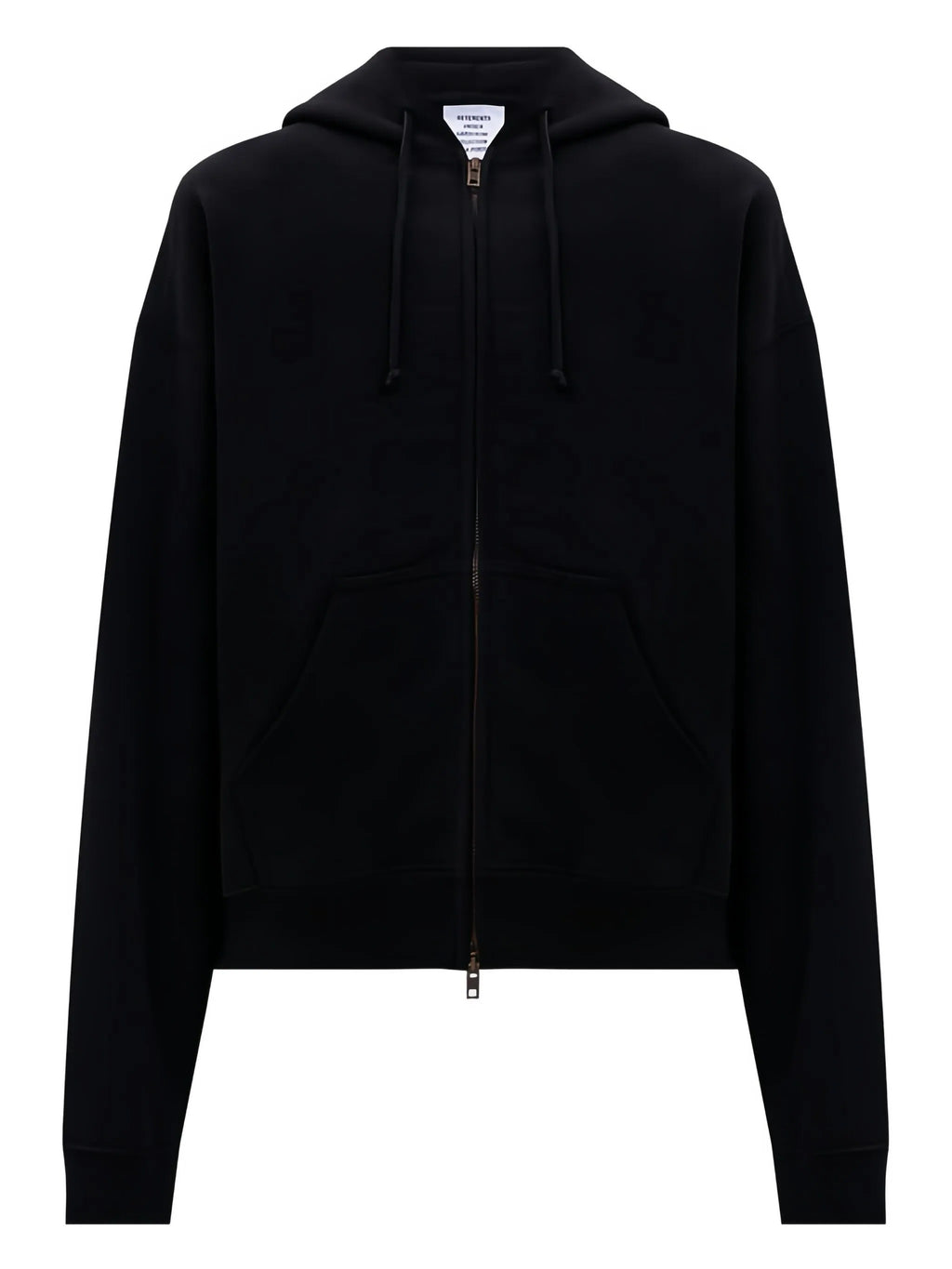 LOGO FITTED ZIP UP HOODIE