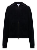 LOGO FITTED ZIP UP HOODIE