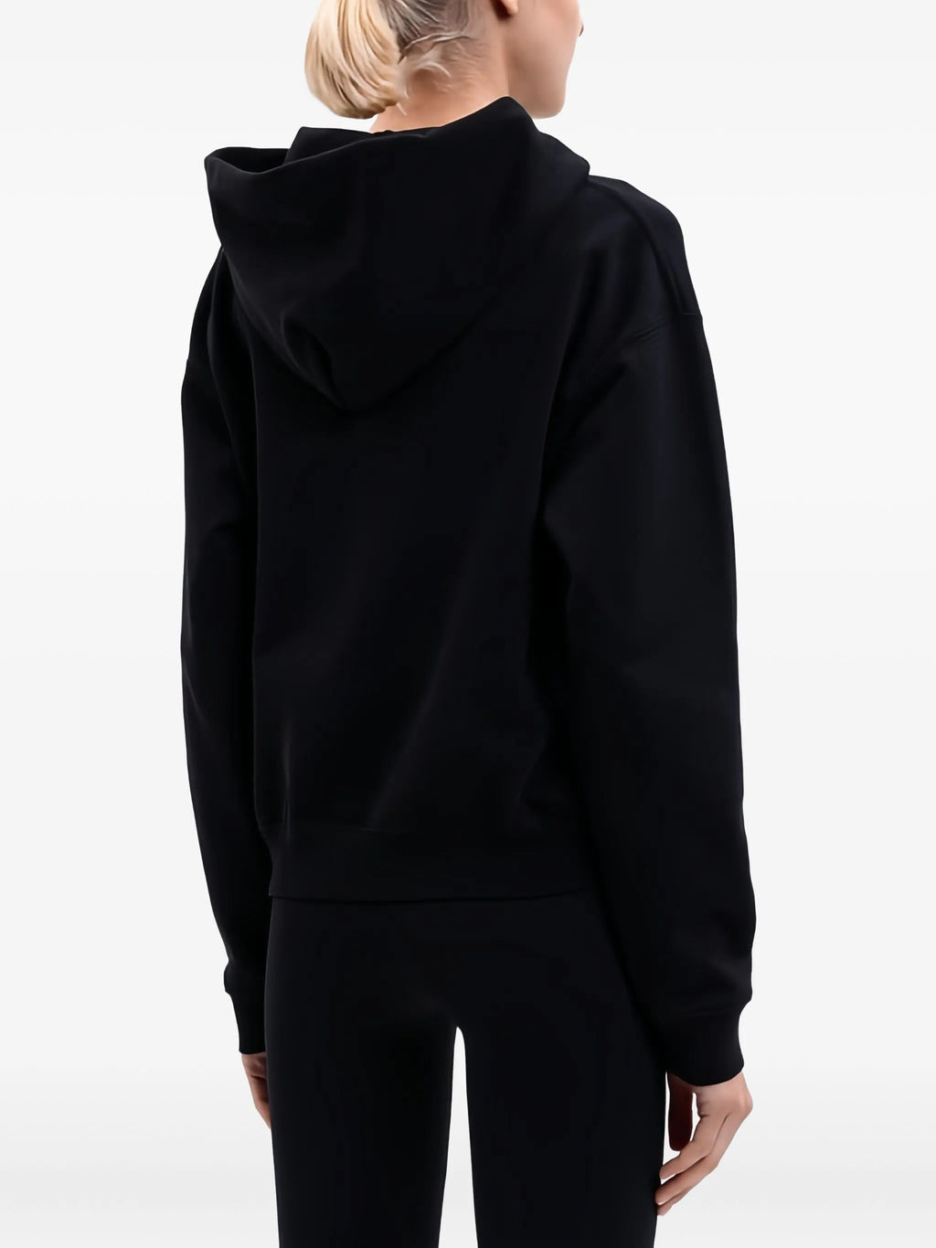LOGO FITTED ZIP UP HOODIE